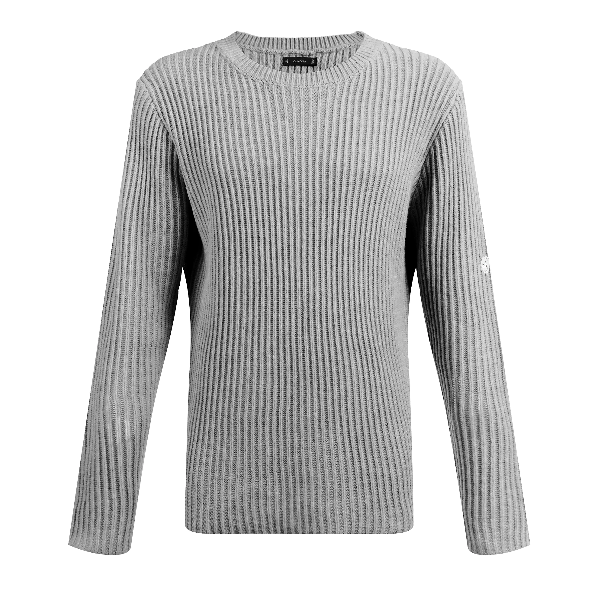 OLAVOGA Men SASIO men’s ribbed jumper – Grey