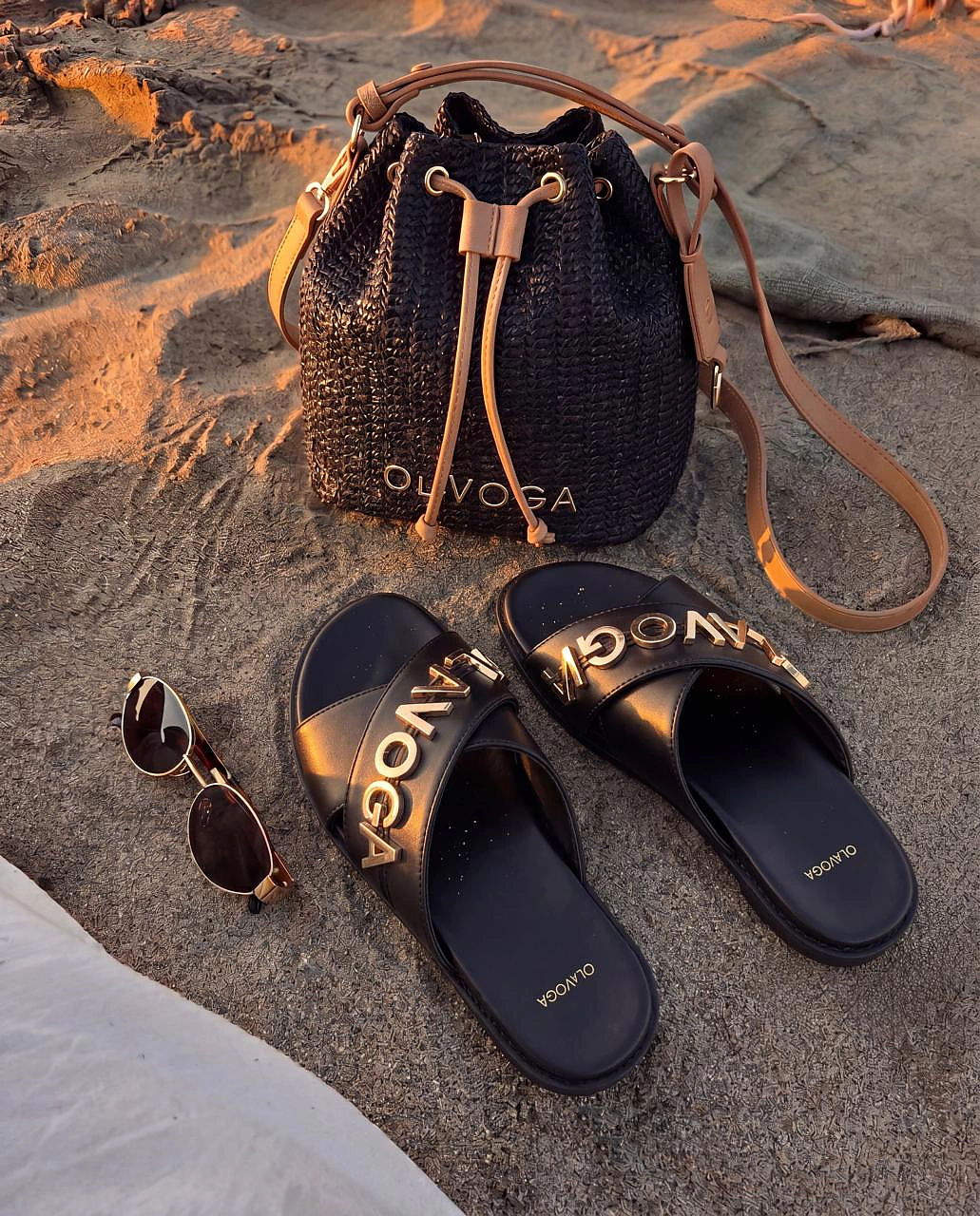 OLAVOGA TILLY Damen Flip-Flops - Schwarz
