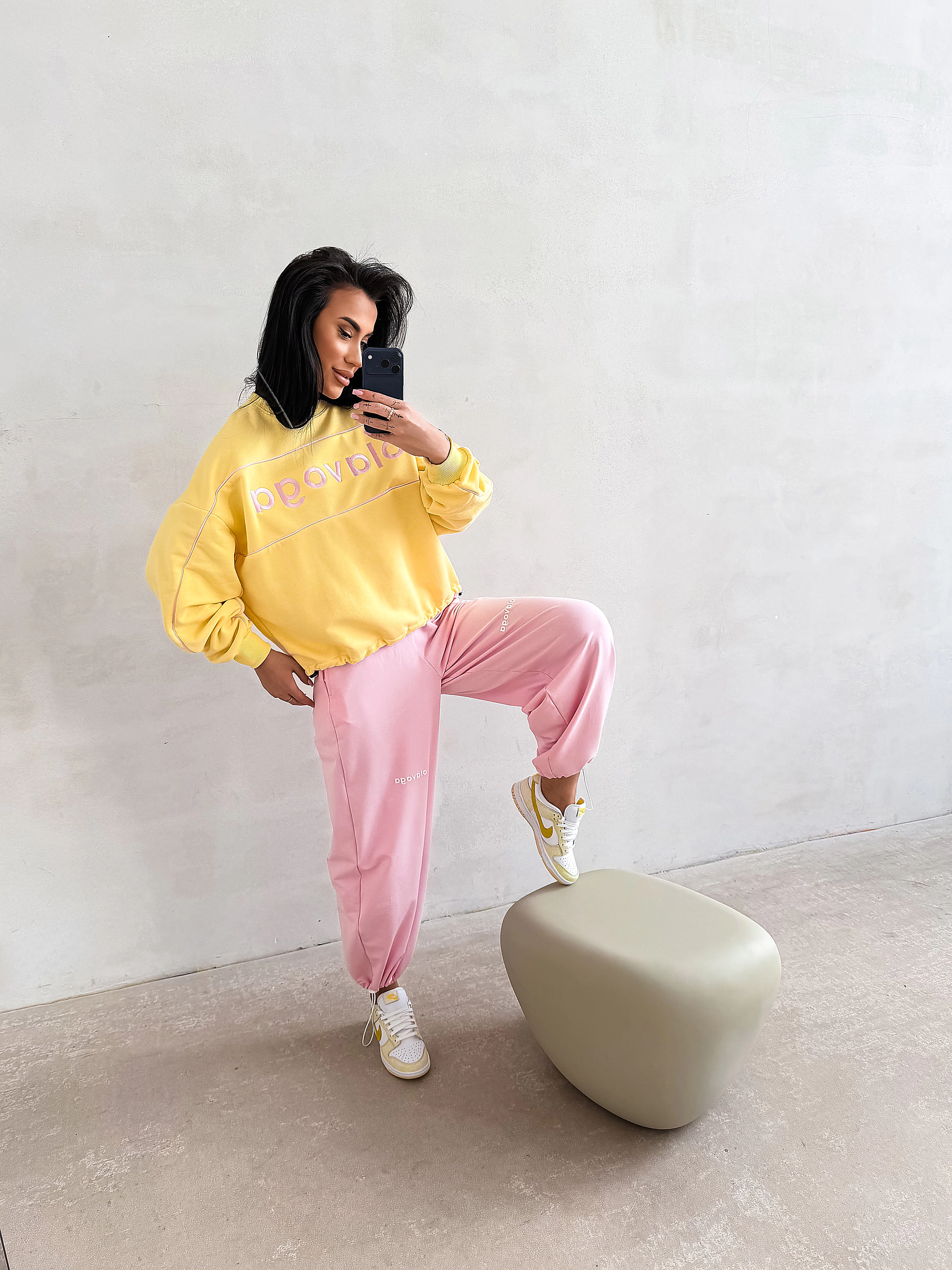 Bluza damska oversize OLAVOGA MELLOW - Żółty