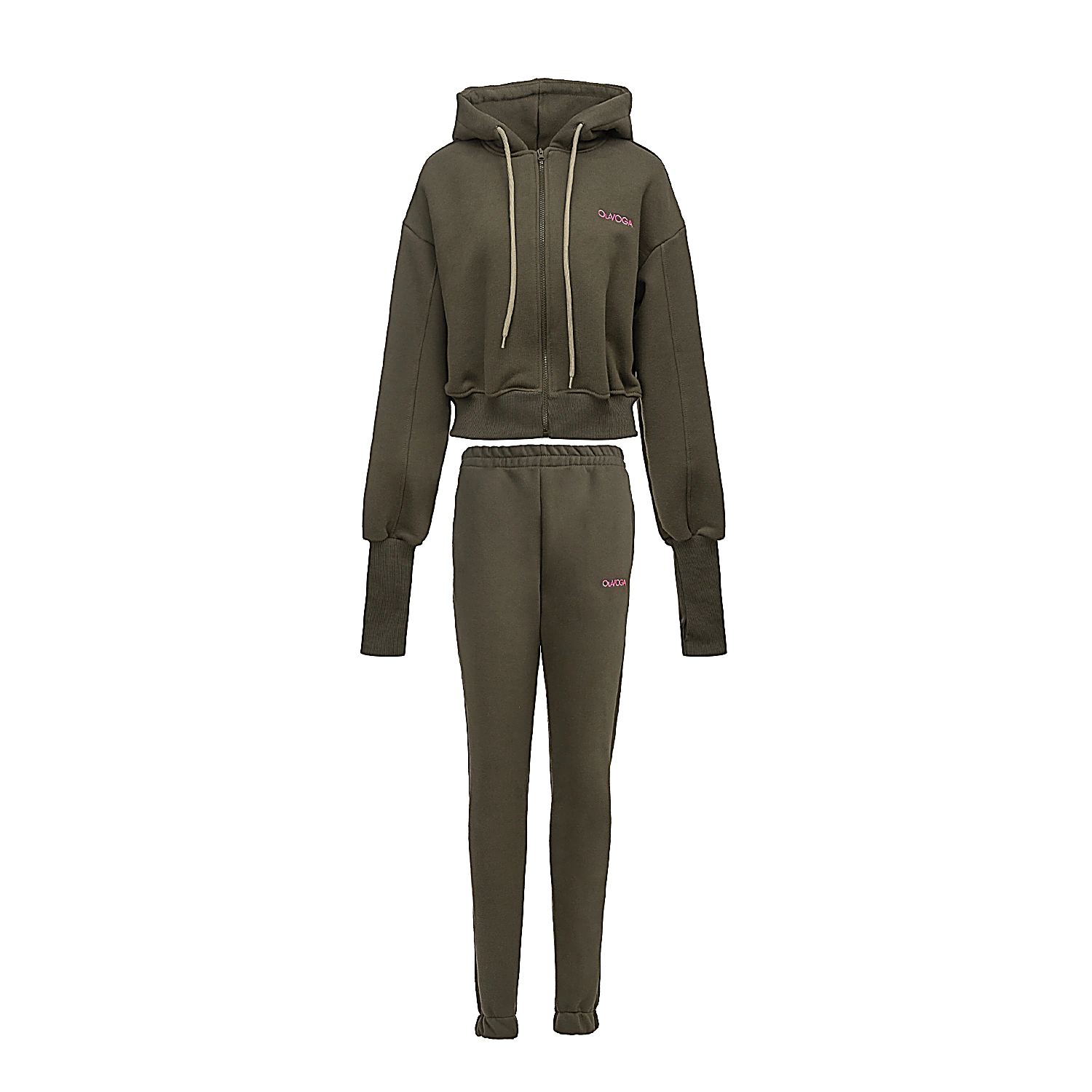 Damen-Kapuzenset OLAVOGA ELISTA - Khaki