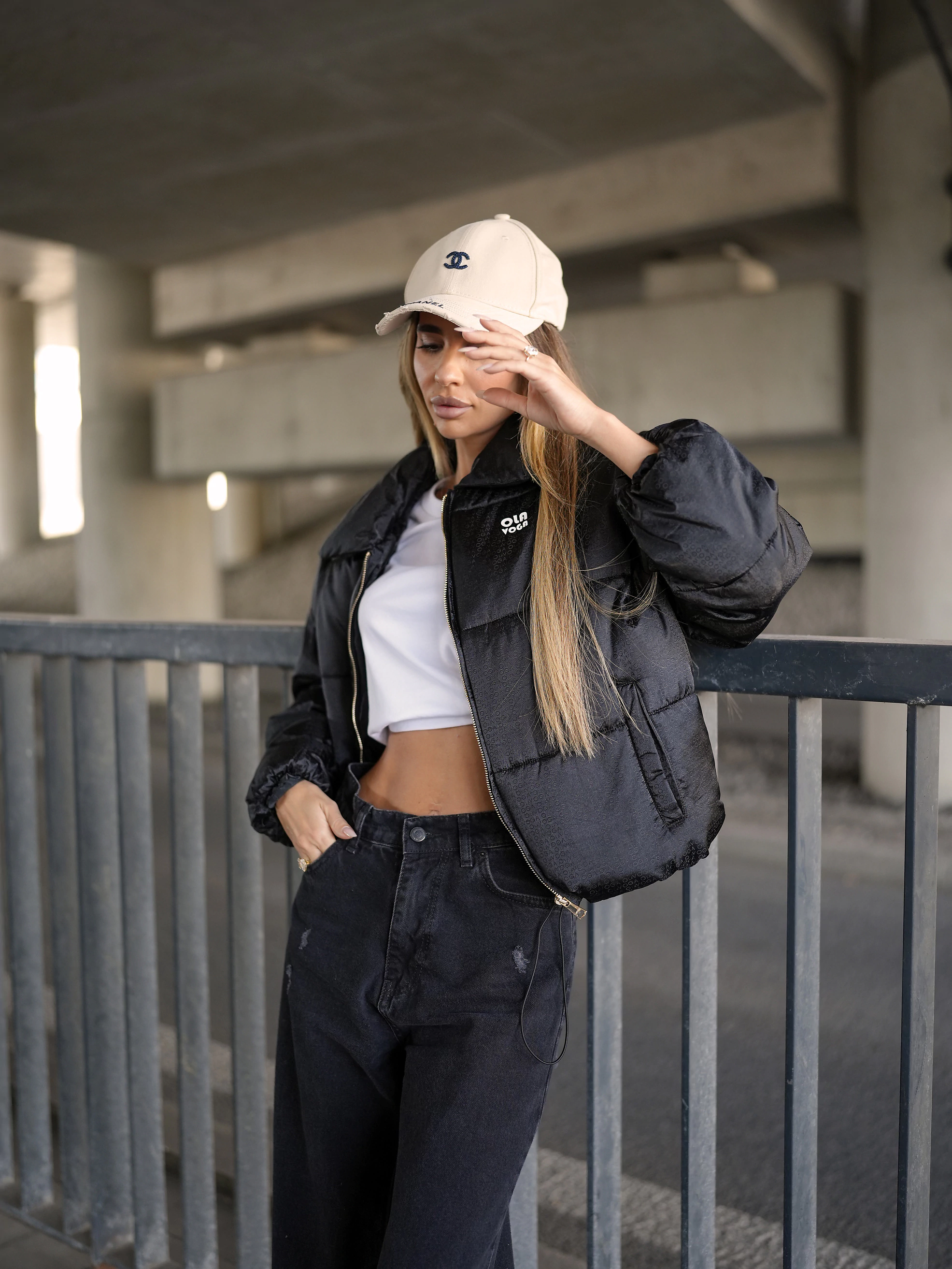OLAVOGA YUE Steppjacke für Damen - Schwarz