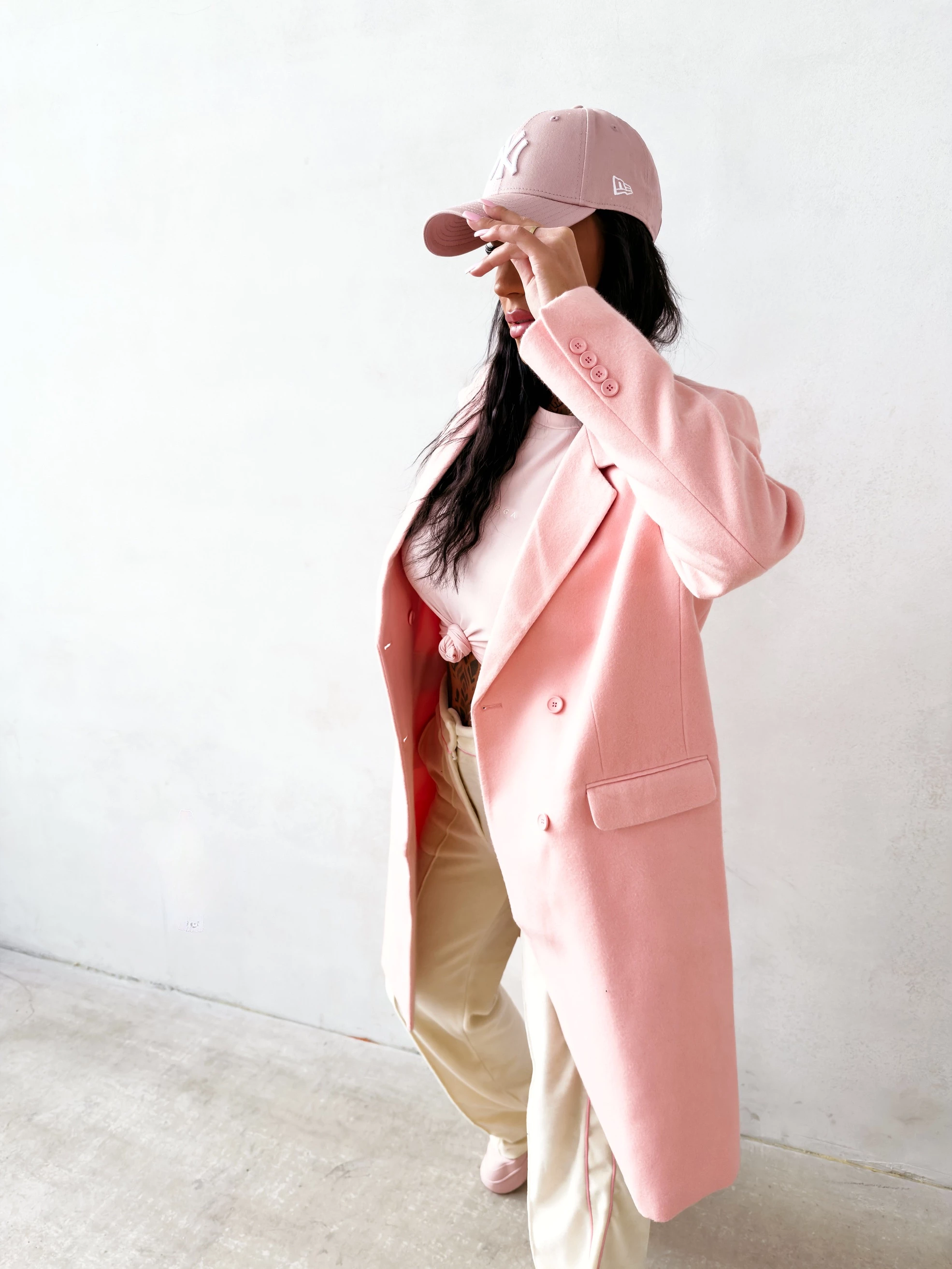 OLAVOGA FONAJ women's coat - Coral Pink