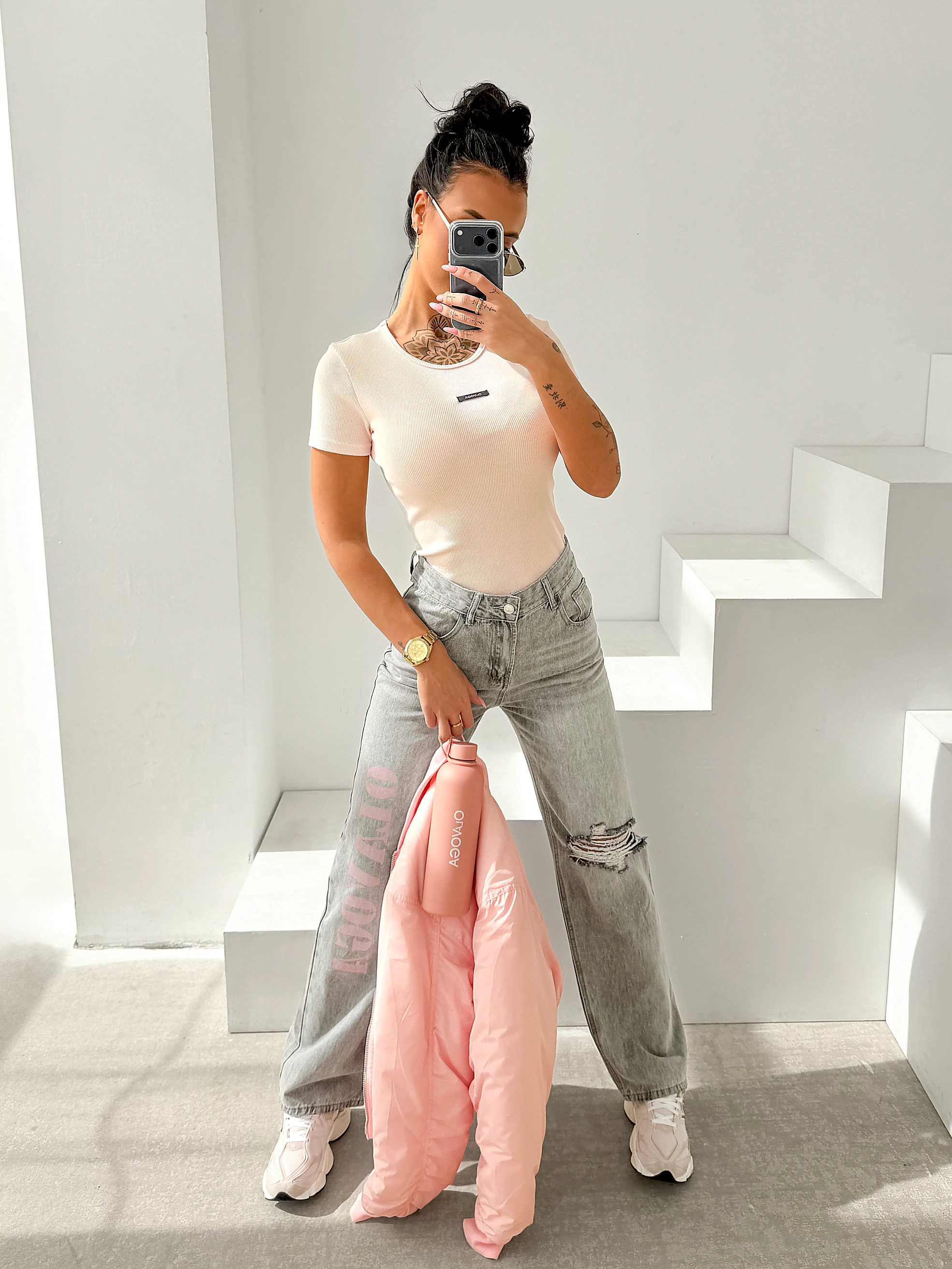 OLAVOGA MOVENA Damen-T-Shirt - Rosa