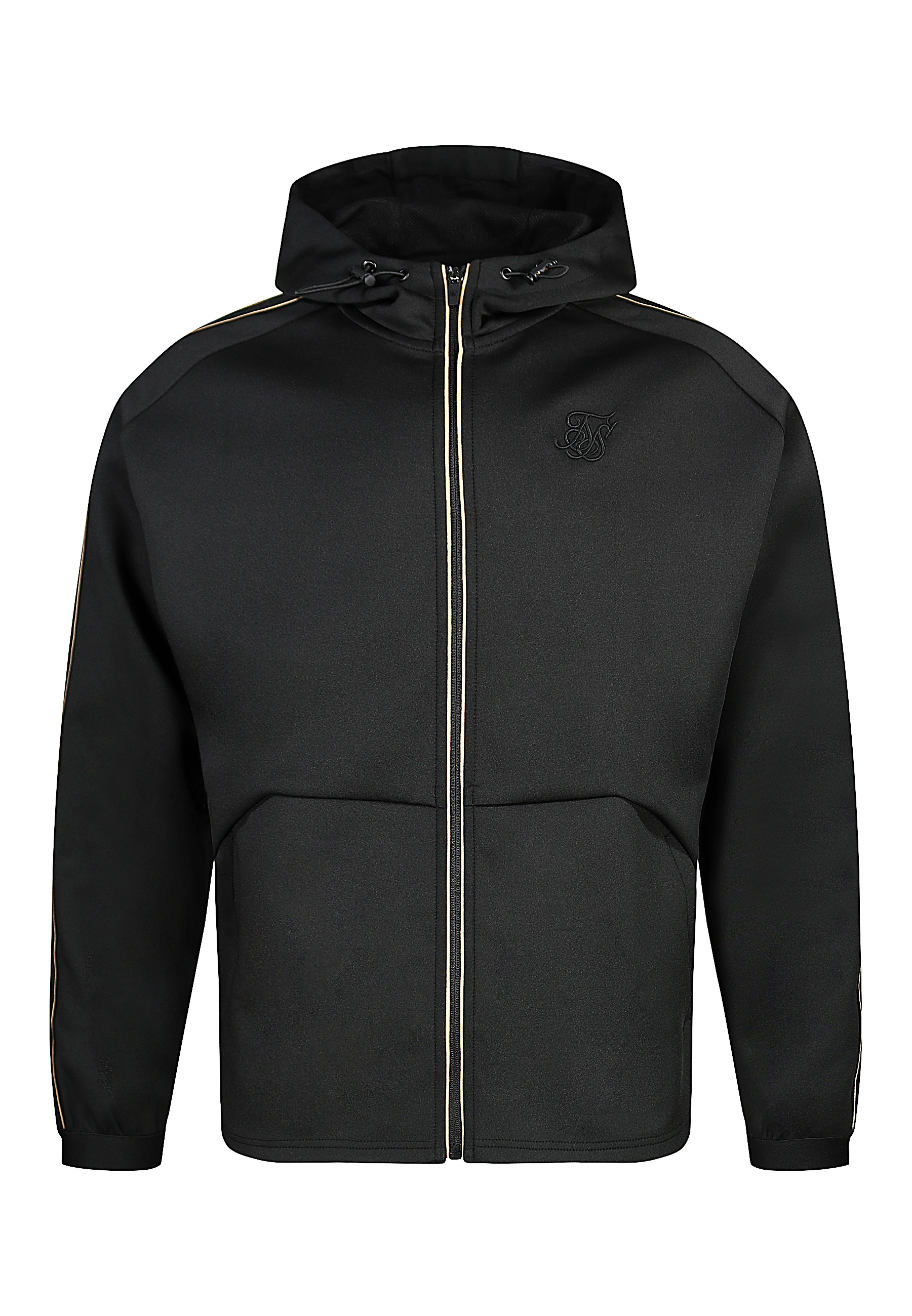 Bluza męska na zamek SIKSILK FULL ZIP 28221 - Czarny