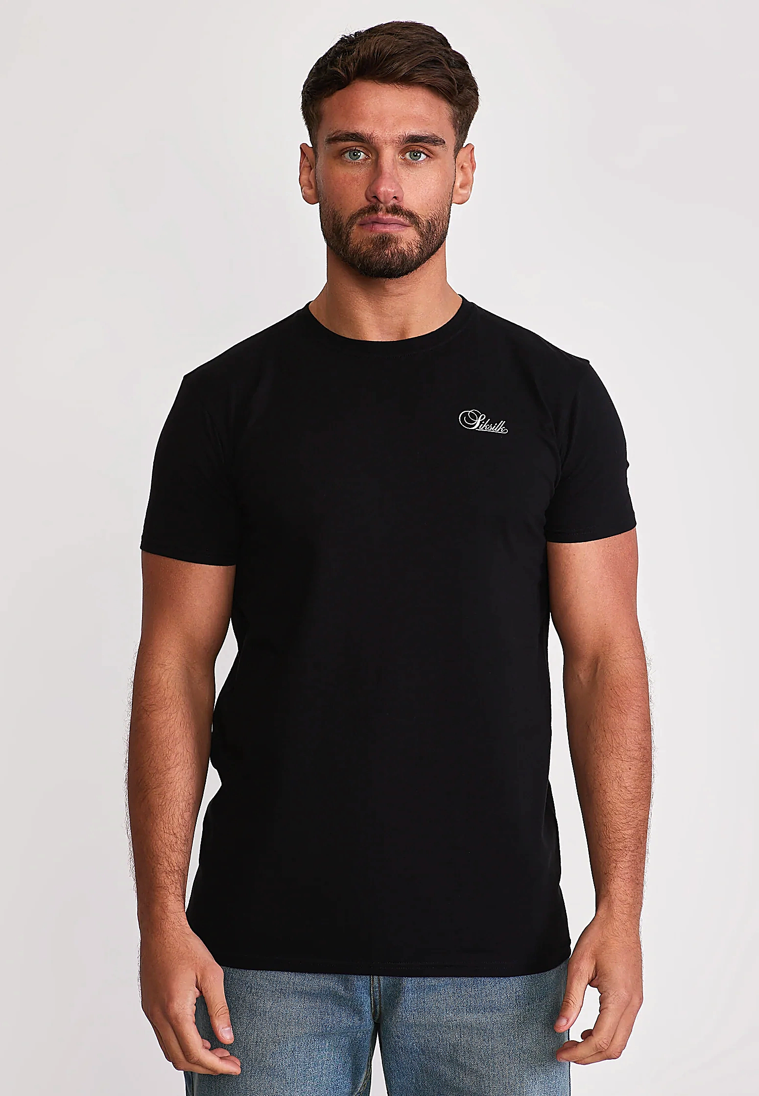 3pak t-shirt męski muscle fit SIKSILK 29833 - Wielokolorowy