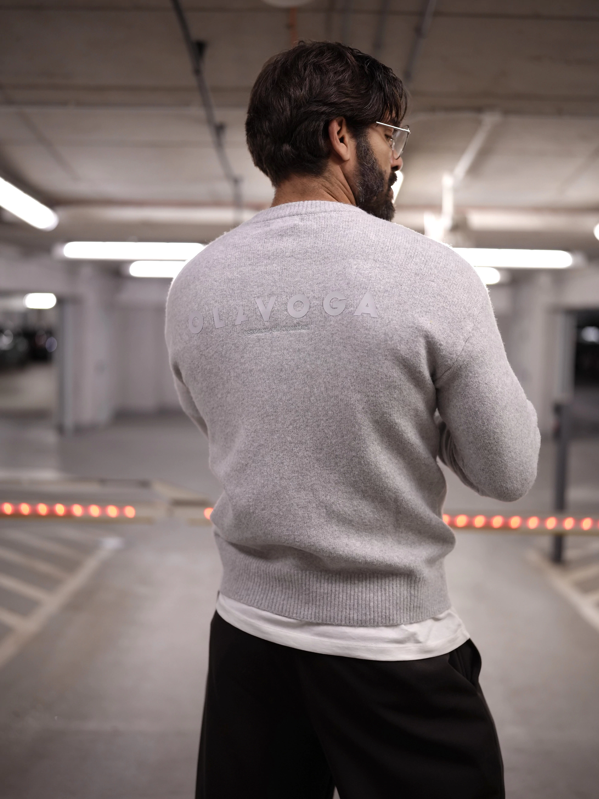 Sweter męski OLAVOGA Men CAIRO - Szary