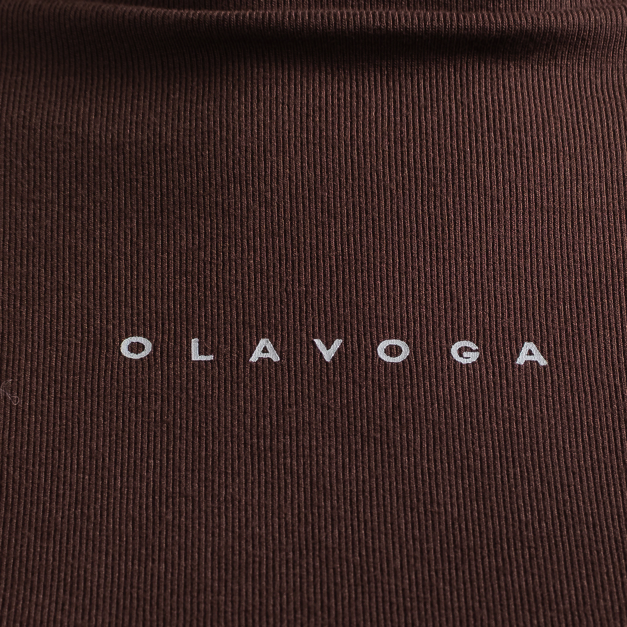 Damenbluse mit Stehkragen OLAVOGA TEROWEM - Braun