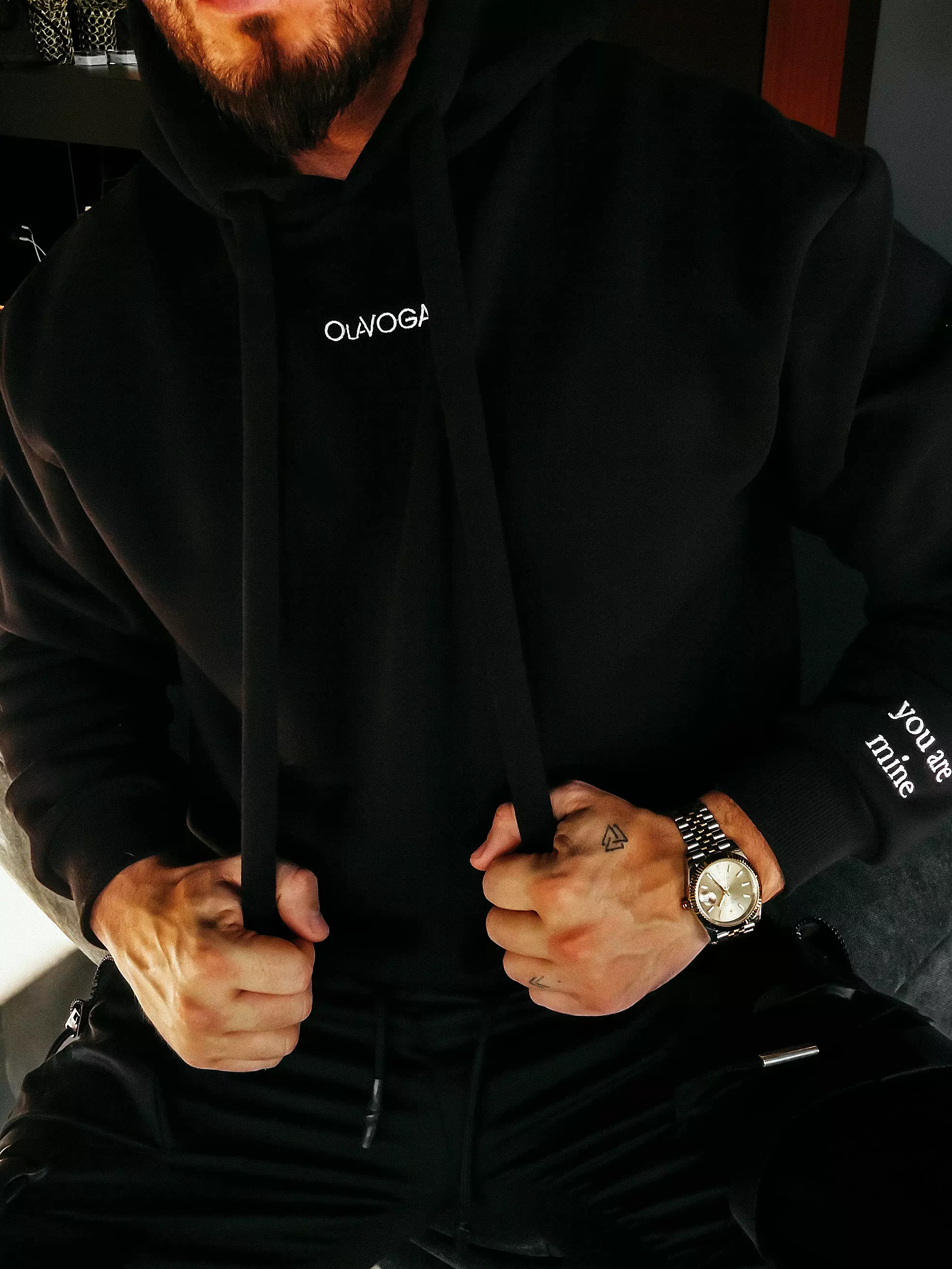 Bluza męska Matchy Matchy OLAVOGA Men ADORE - Czarny