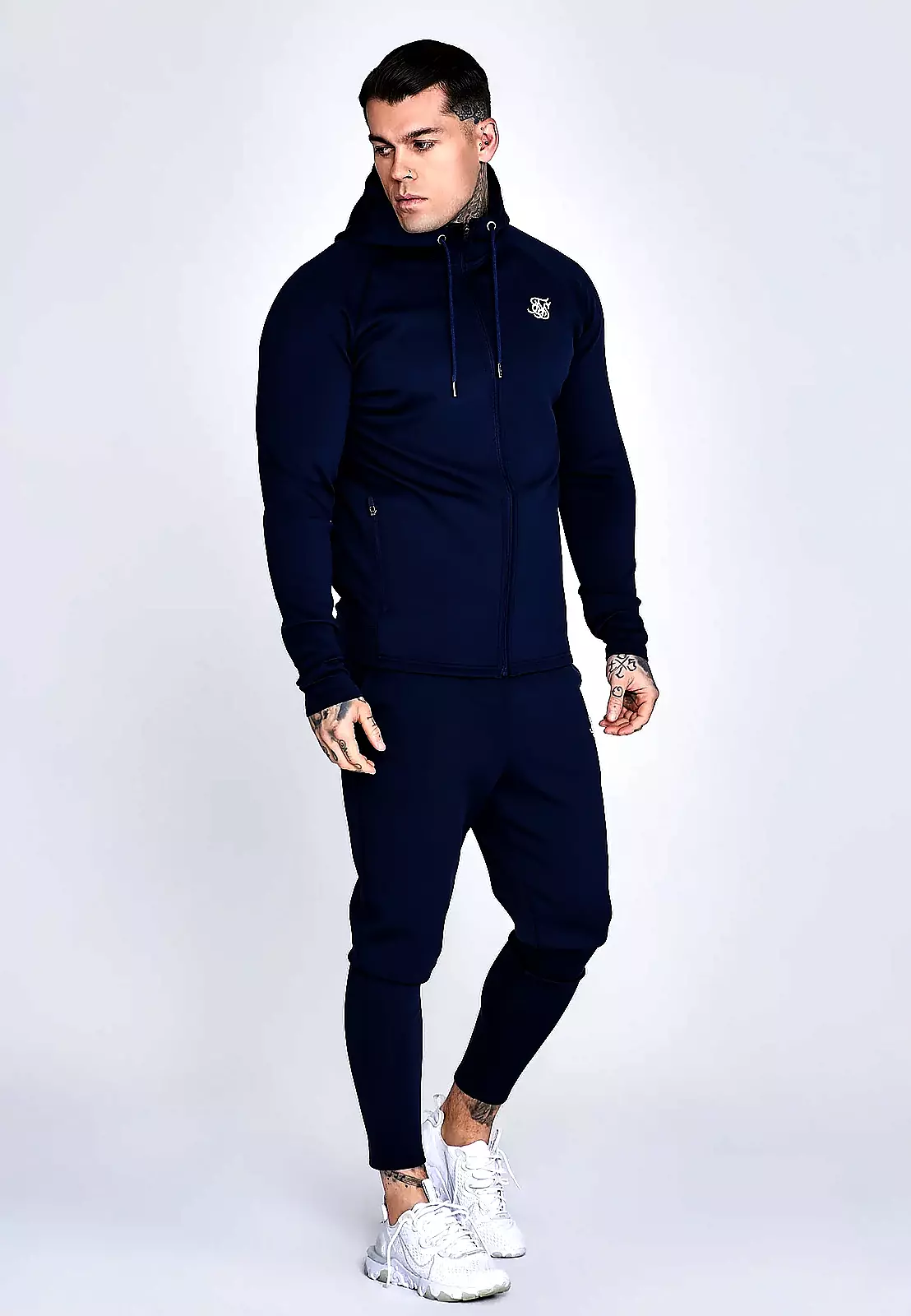 SIKSILK pánská mikina 28169 - Námořnická modrá