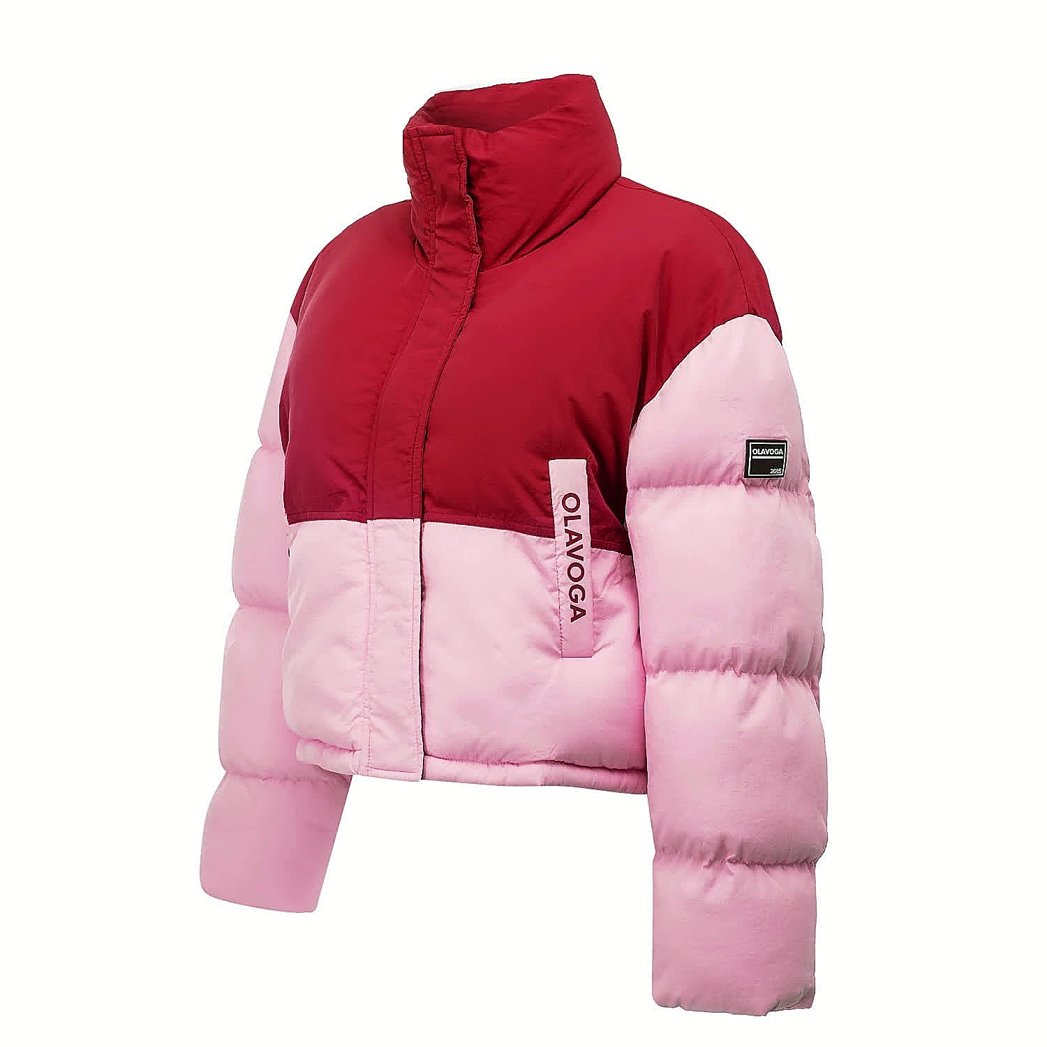 Kurze Steppjacke für Frauen OLAVOGA KIAR - Maroon