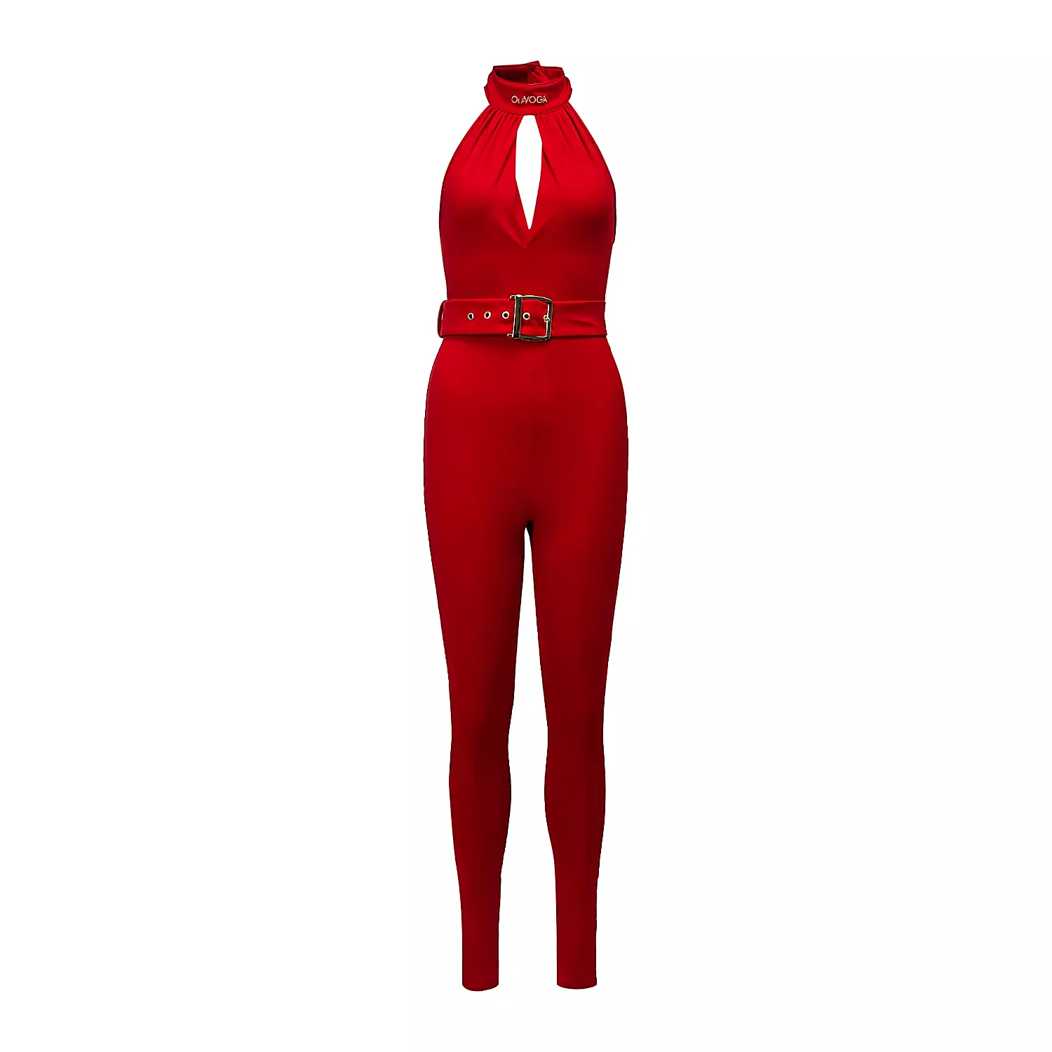 OLAVOGA ENCHANTED Damen Jumpsuit mit Ausschnitt - Rot