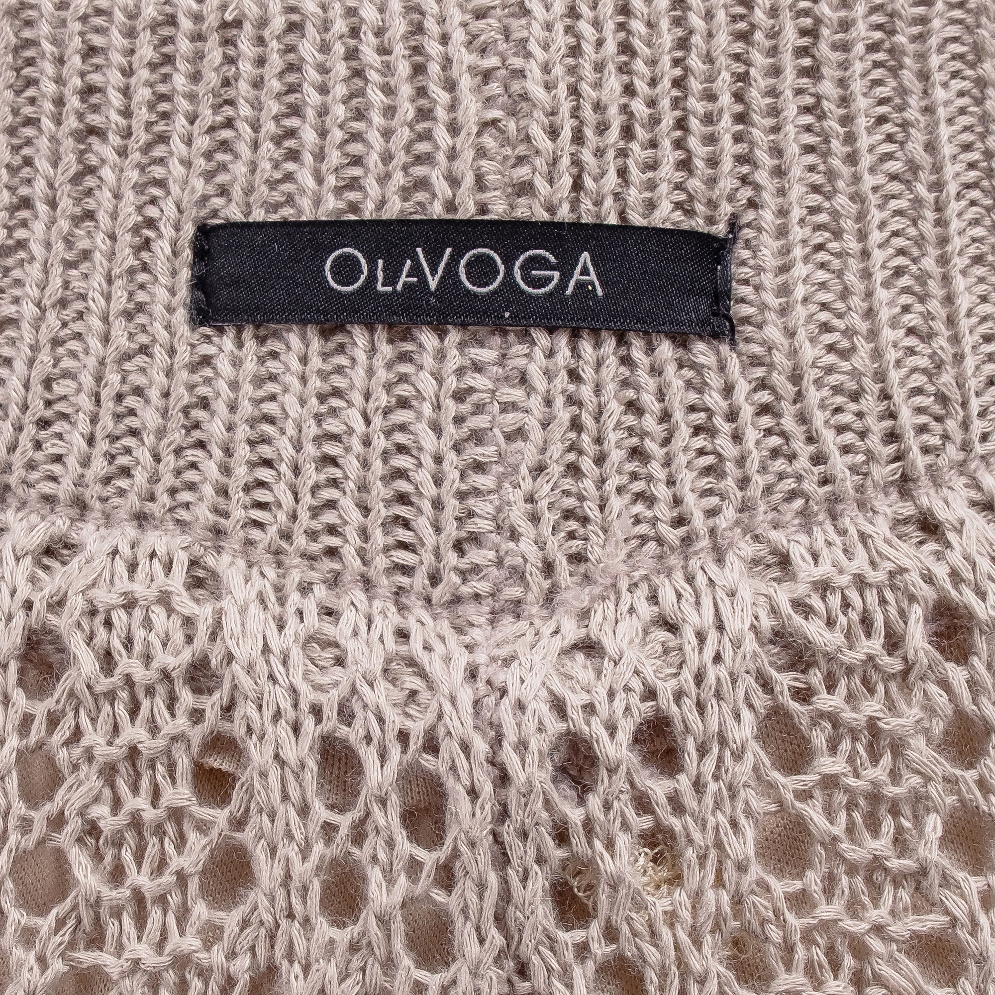 Komplet damski ażurowy OLAVOGA MATERIA - Beżowy