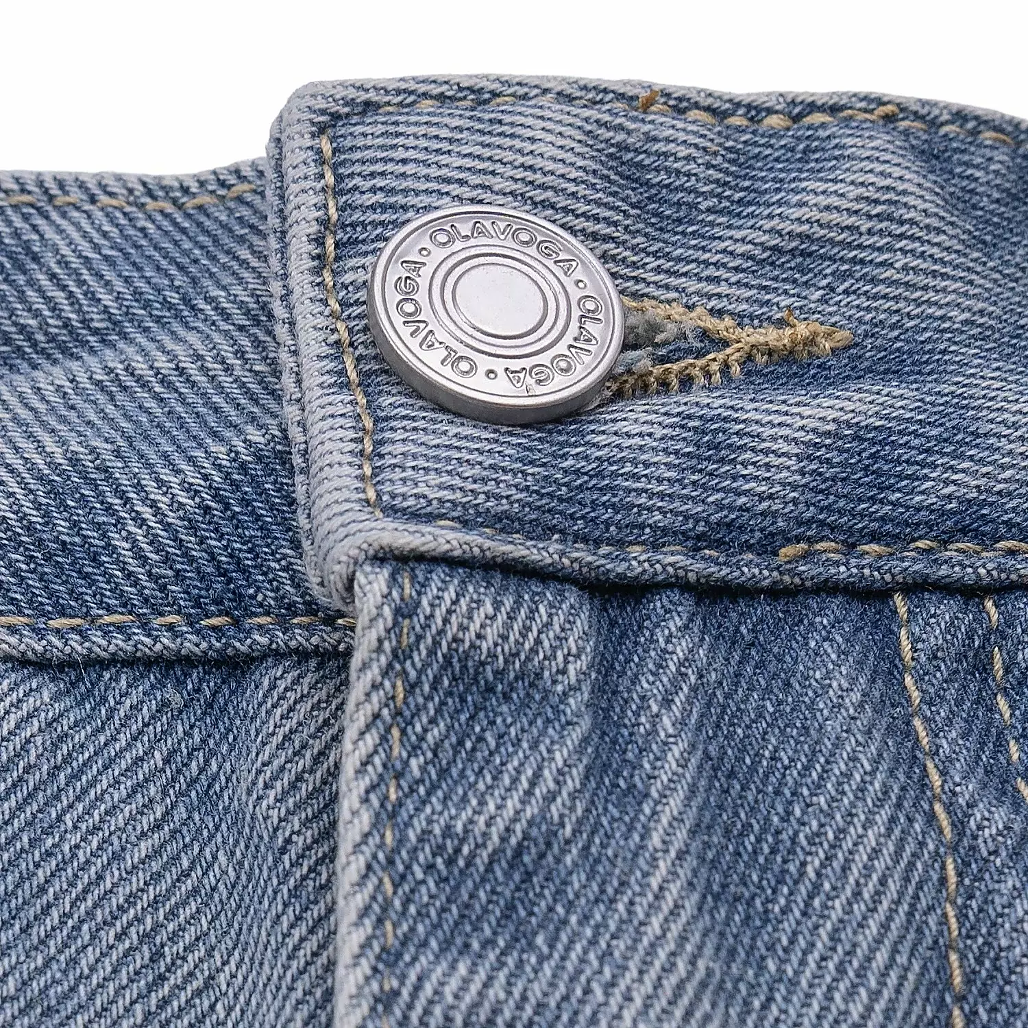 Women's denim trousers OLAVOGA DAKEN - Light denim