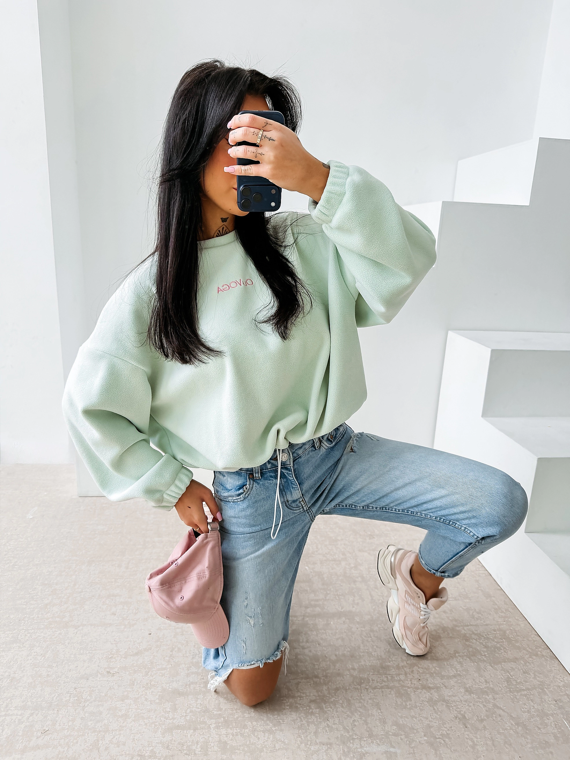 Damen Sweatshirt OLAVOGA ELENA - Mint