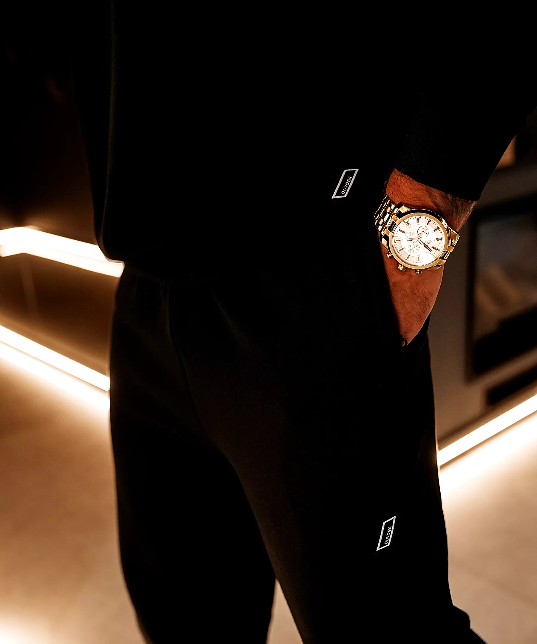 Pánské tepláky OLAVOGA Men ZAIRI PANTS – černé