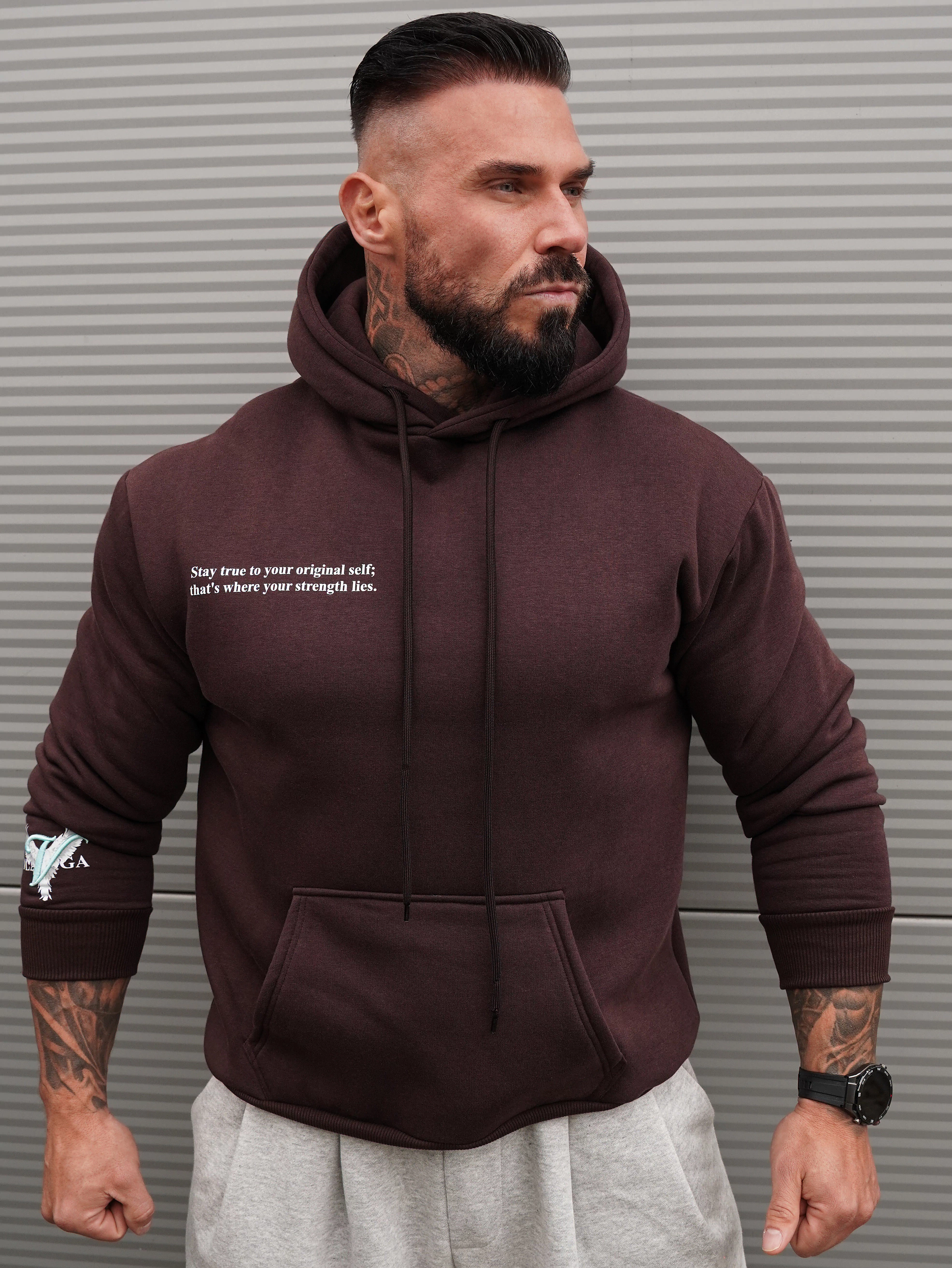 Bluza męska ze skrzydłami OLAVOGA Men EAGLE - Brąz