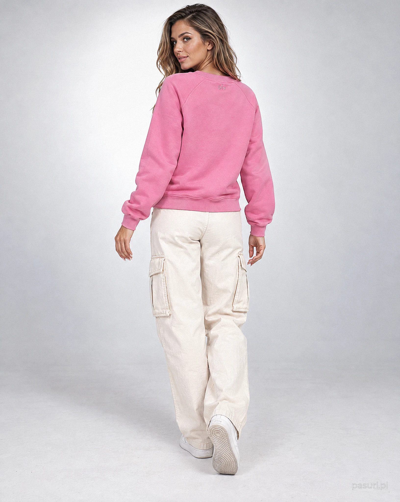 OLAVOGA AMARIS women's college sweatshirt - Pink