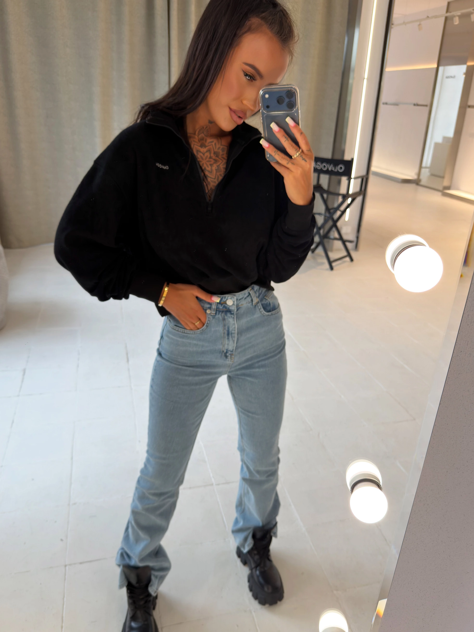 Bluza damska OLAVOGA NACY - Czarny