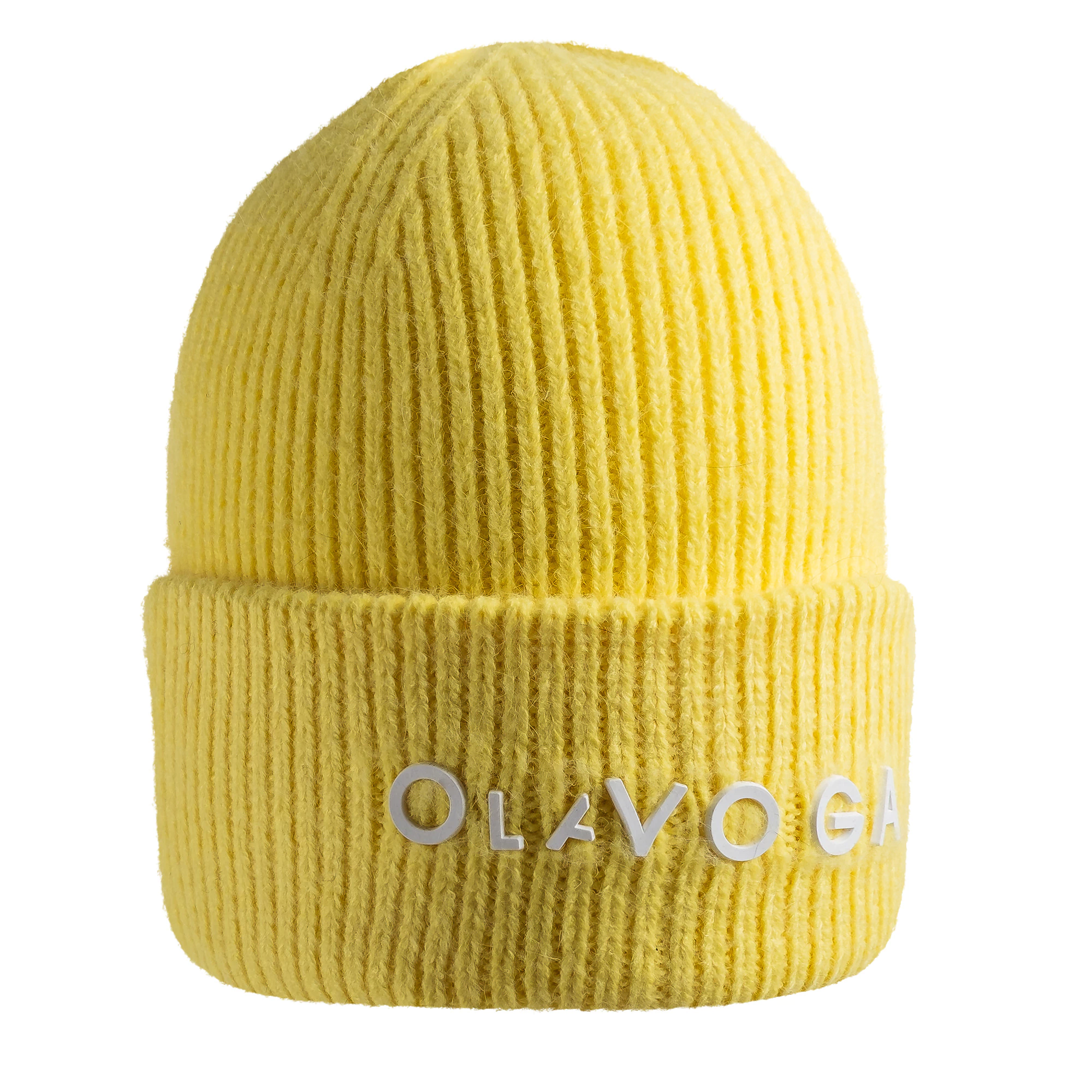Czapka damska beanie OLAVOGA MEDINA - Żółty