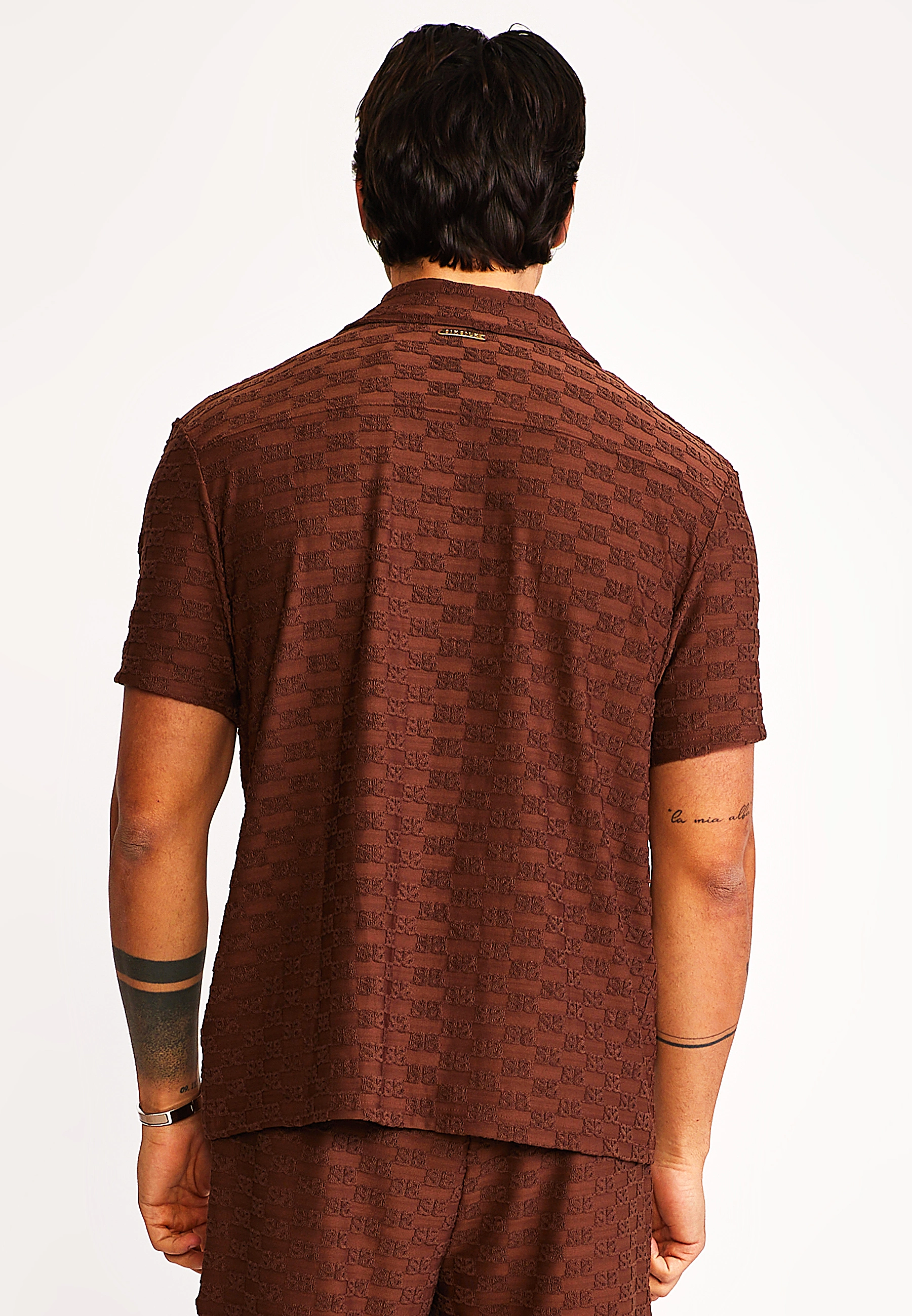 SIKSILK pánská košile 28250 - Hnědá