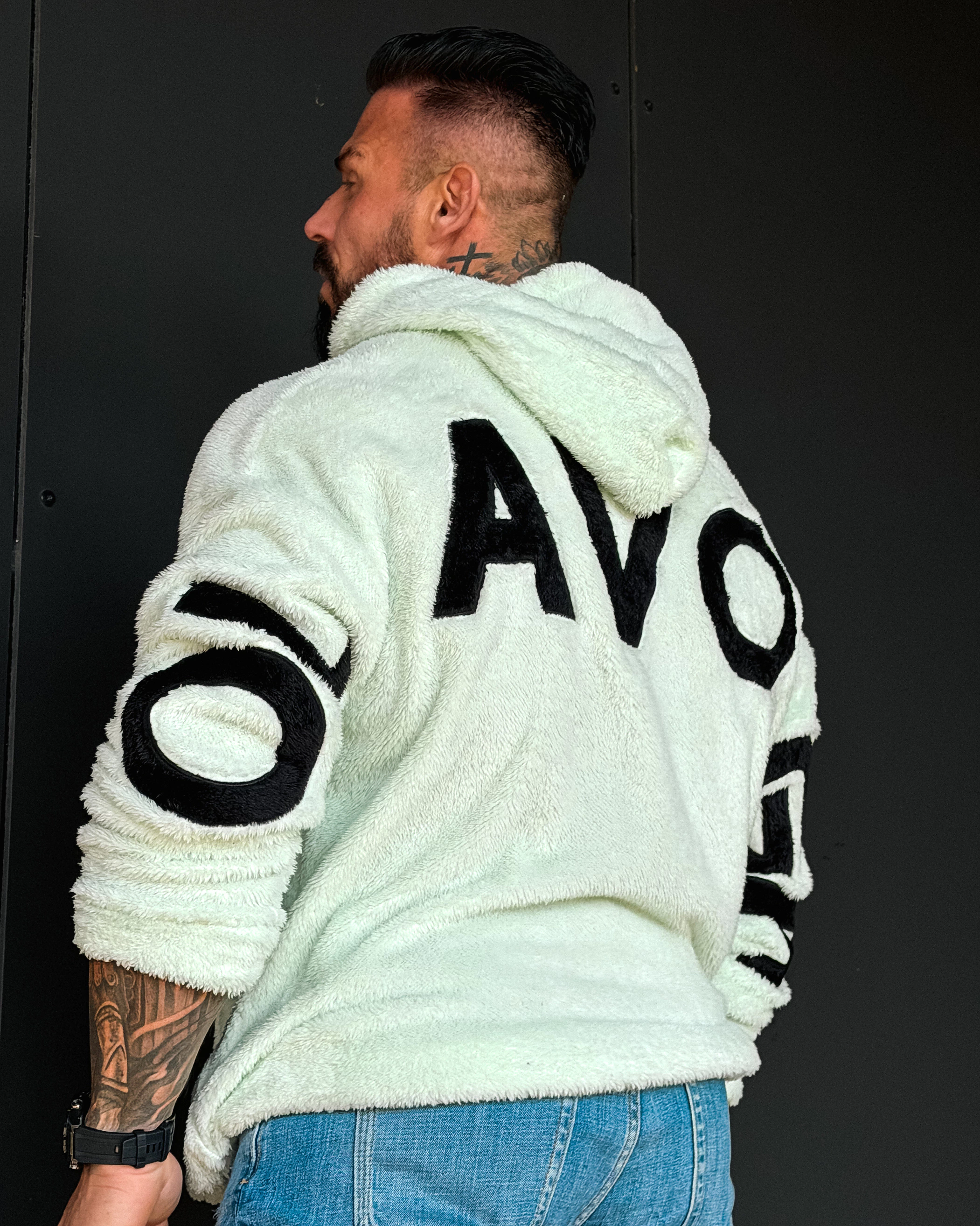 OLAVOGA Men FIDO MEN Sherpa Hooded Sweatshirt – Mint