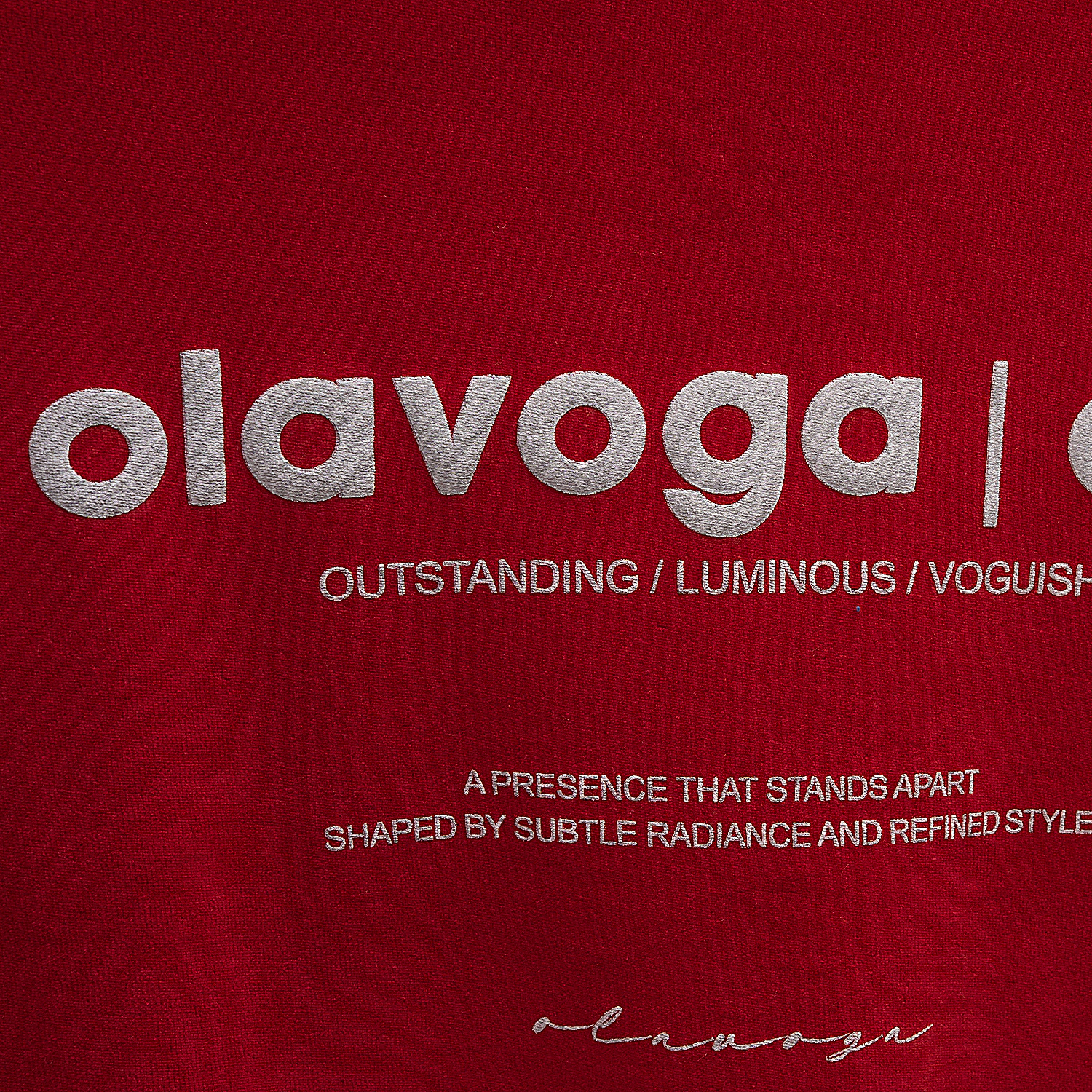 Ladies' velour sweatshirt OLAVOGA VELVORA - Red
