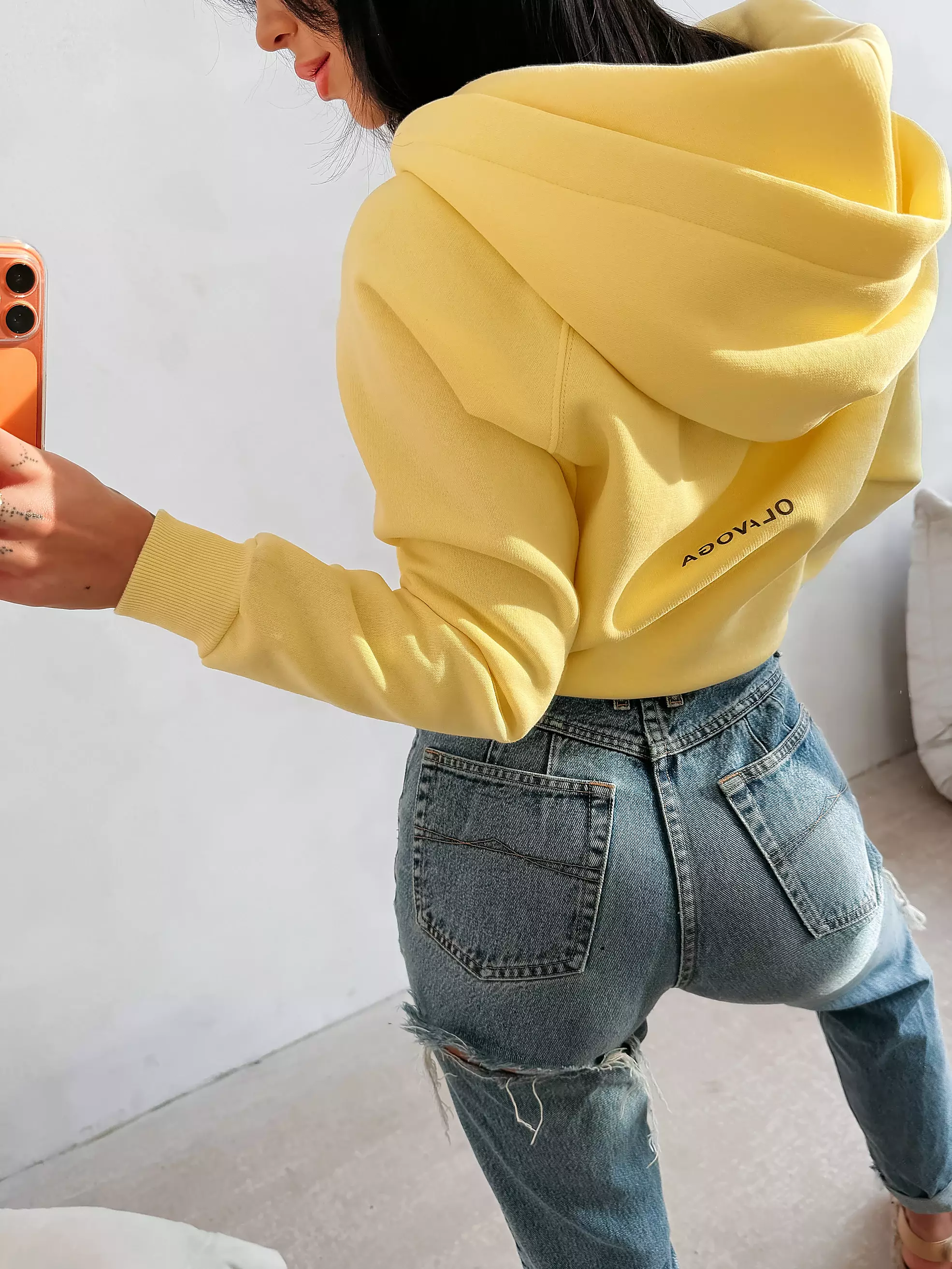 Bluza damska casual OLAVOGA IRIS - Żółty