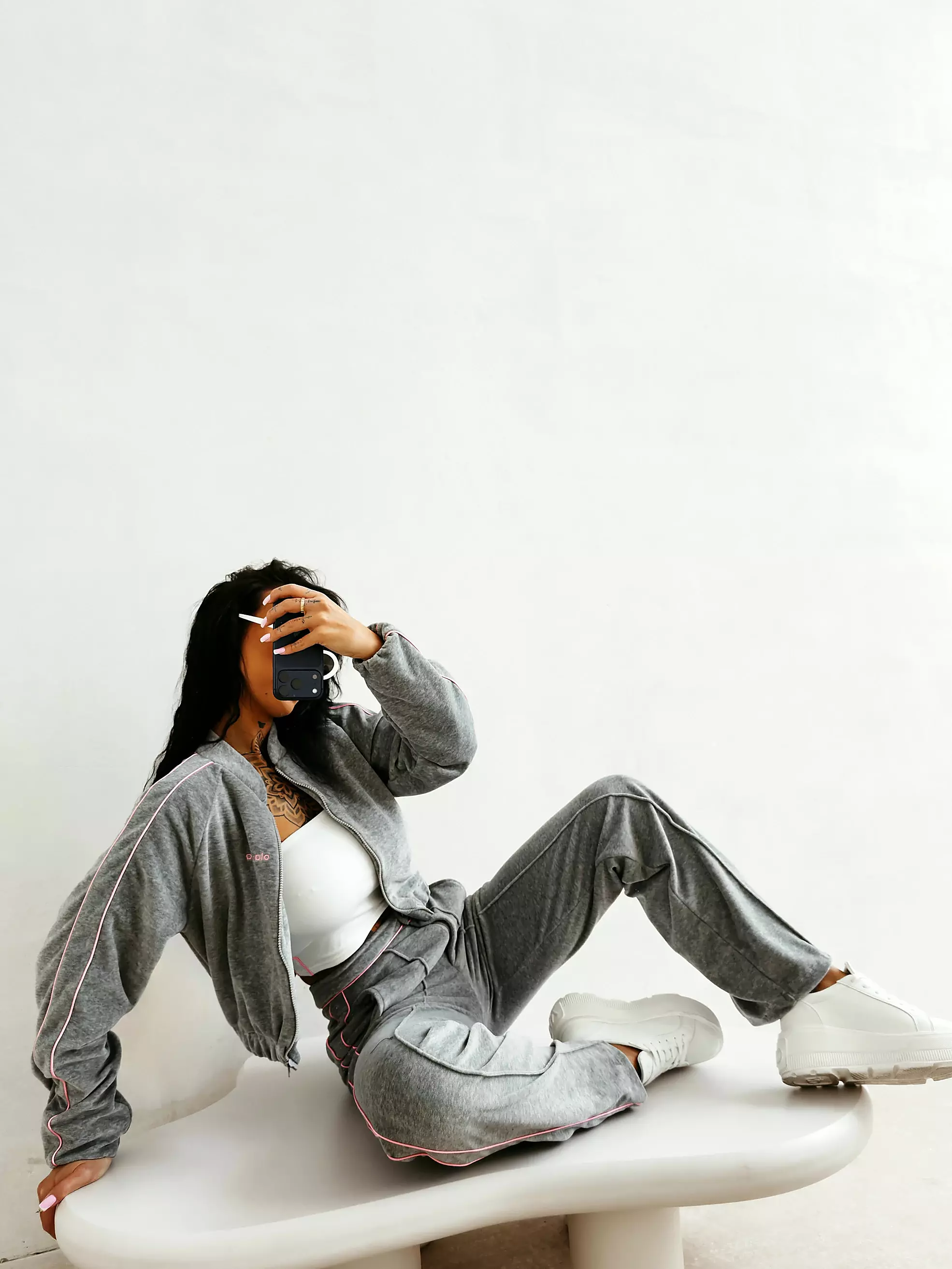 Women's bomber jacket OLAVOGA ELVIA - Grey