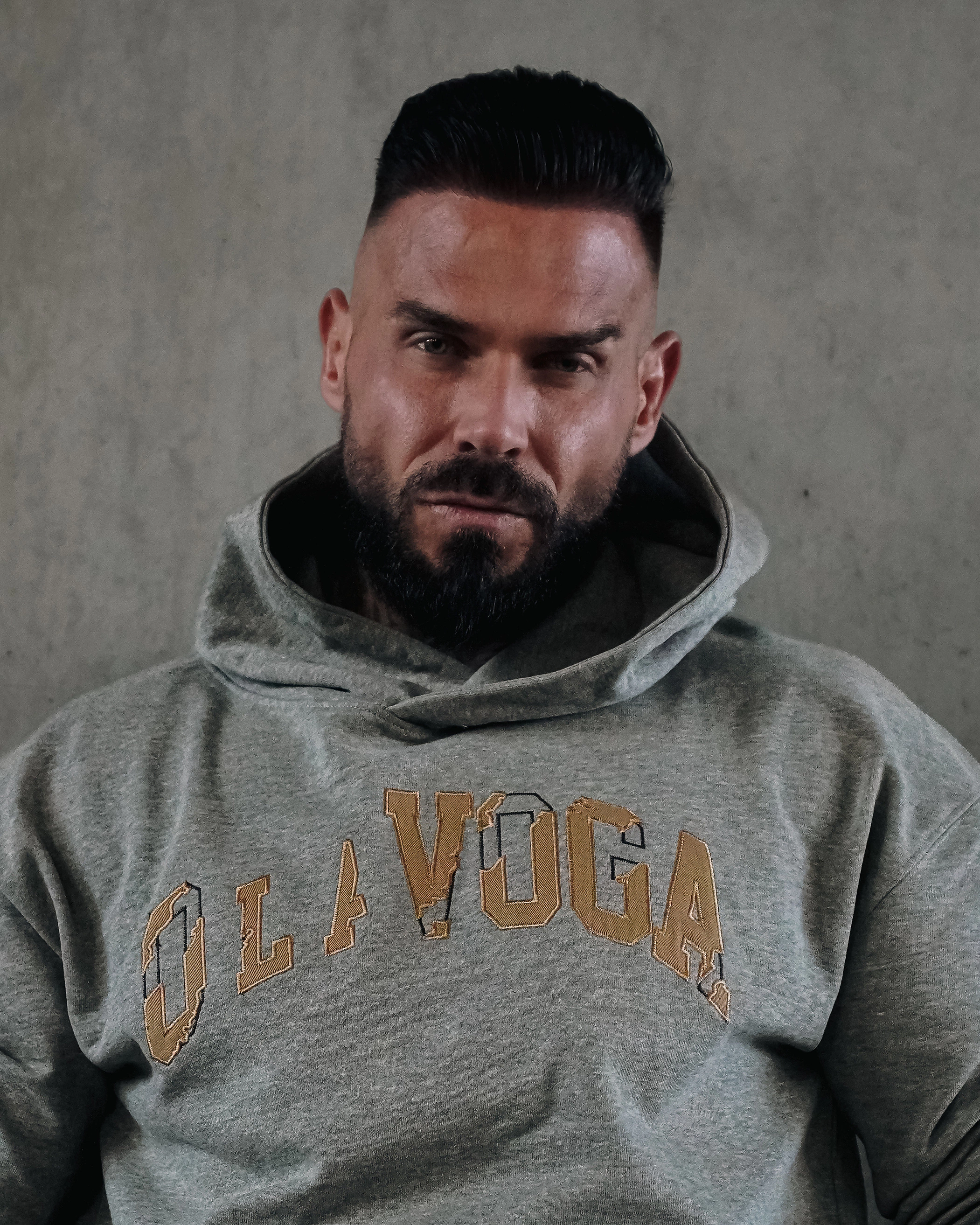 Bluza męska z kapturem OLAVOGA Men FLYTION - Szary