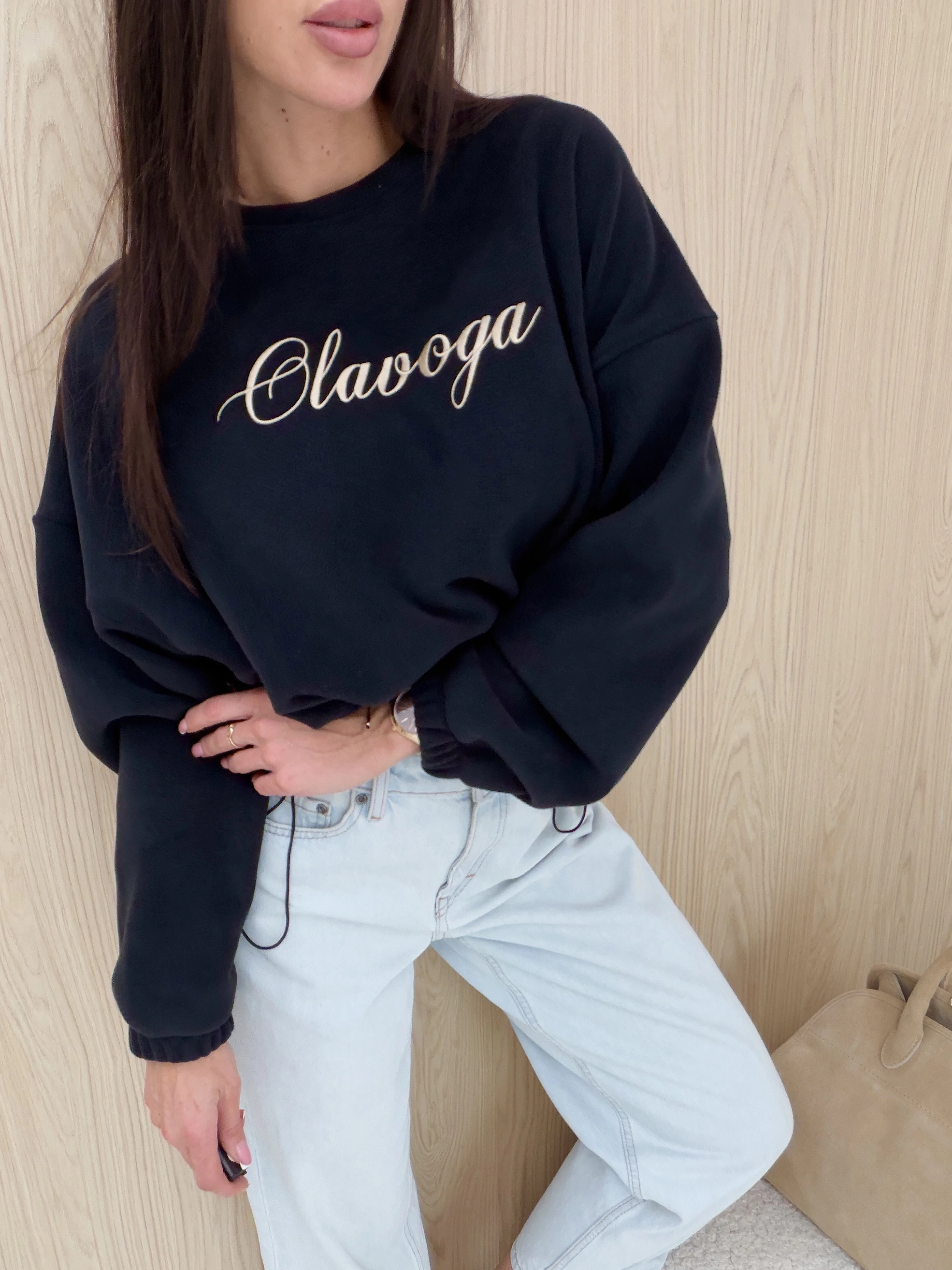 Bluza damska regulowana OLAVOGA RETOA - Czarny