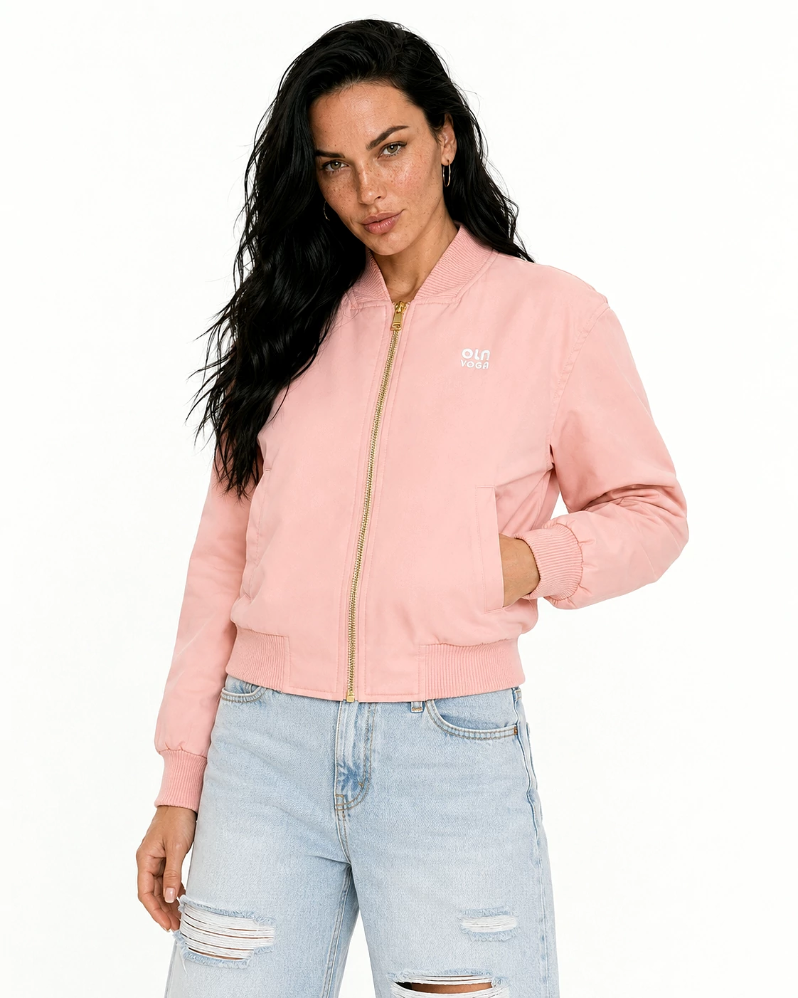 OLAVOGA MASTI bomber jacket - Neon coral