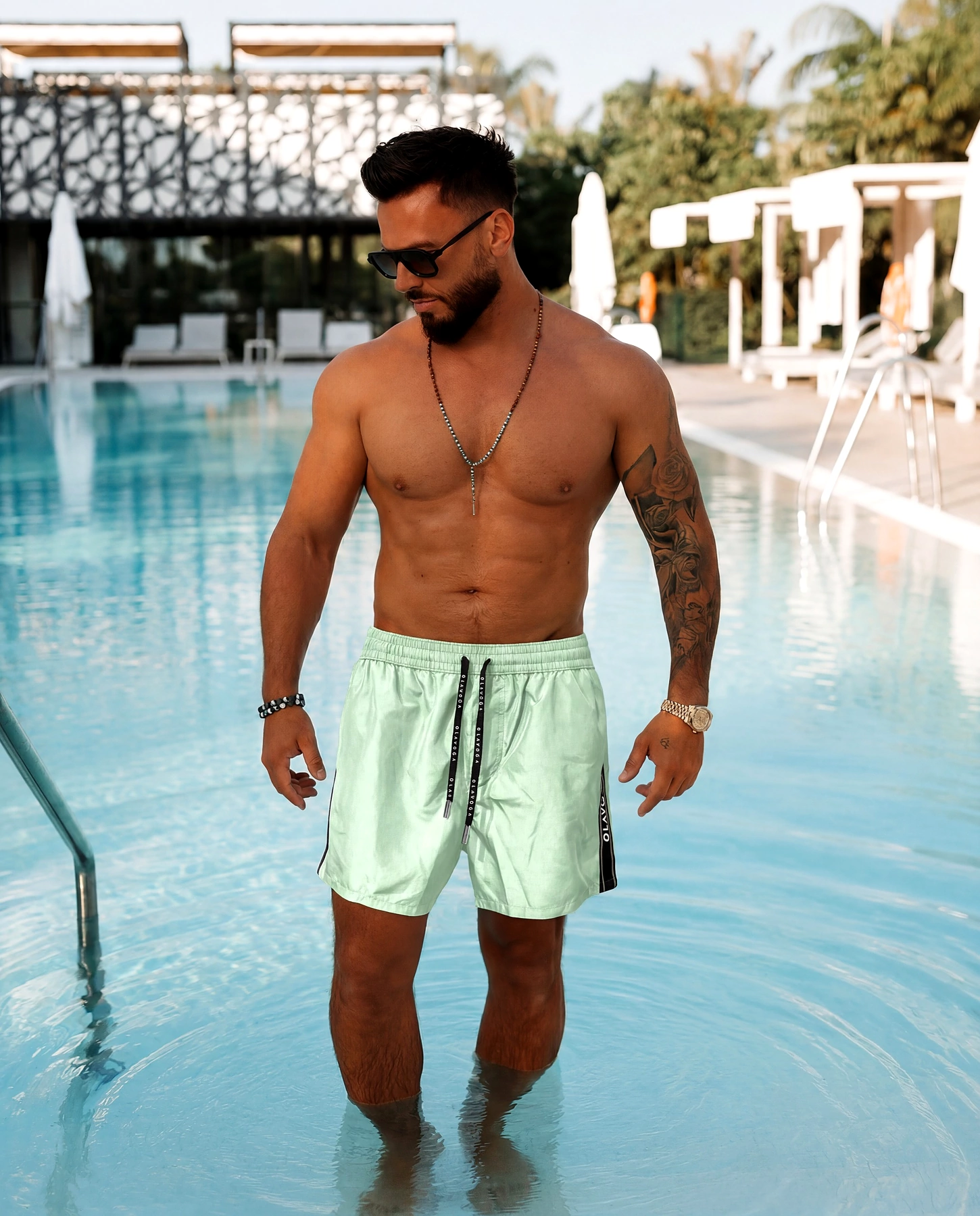 OLAVOGA Men MIENCE men's swimming trunks - Green