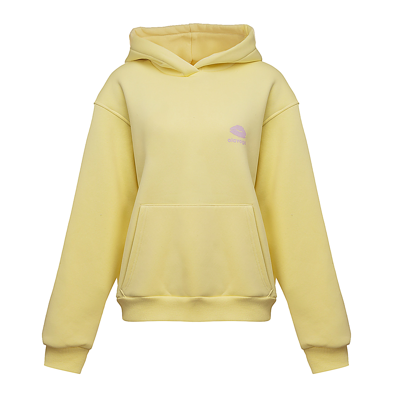 Bluza damska z kapturem OLAVOGA LUCKY MINDSET - Żółty
