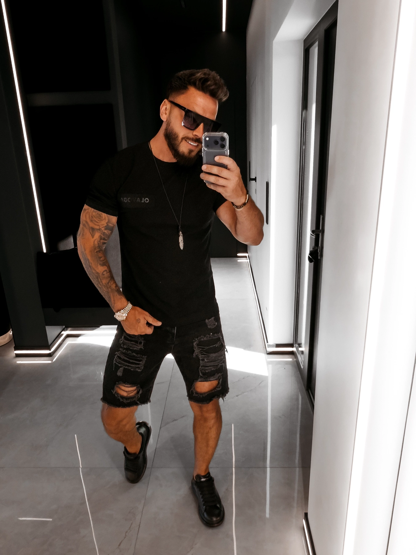 OLAVOGA Men UNIVERSE T-shirt - Black