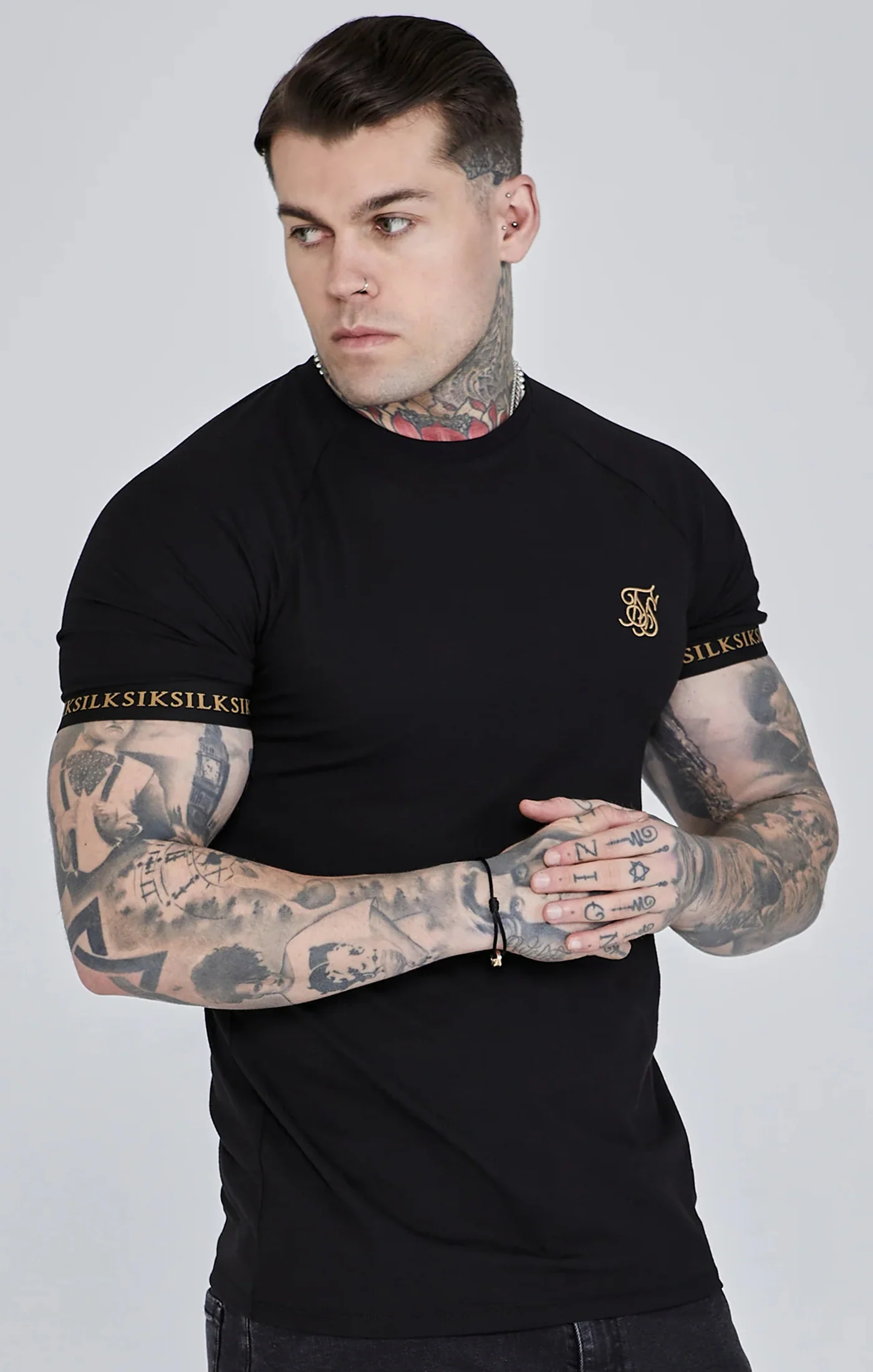 Men s SikSilk TECH T shirt 26945 Black L OLAVOGA Official Partner Shop Pasuri