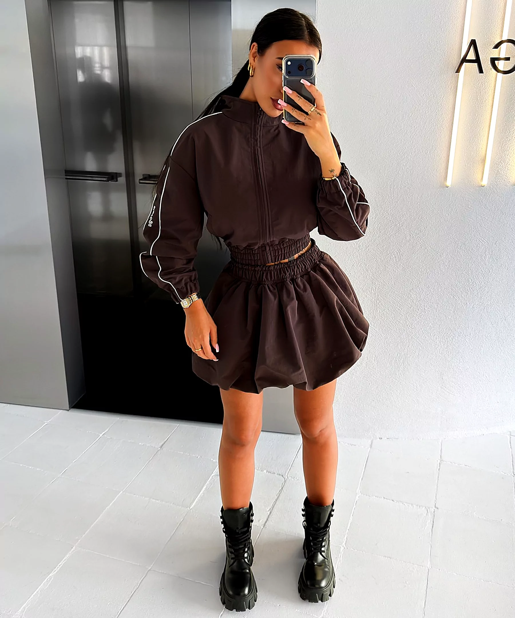 OLAVOGA EDIT women’s streetwear jacket – Brown
