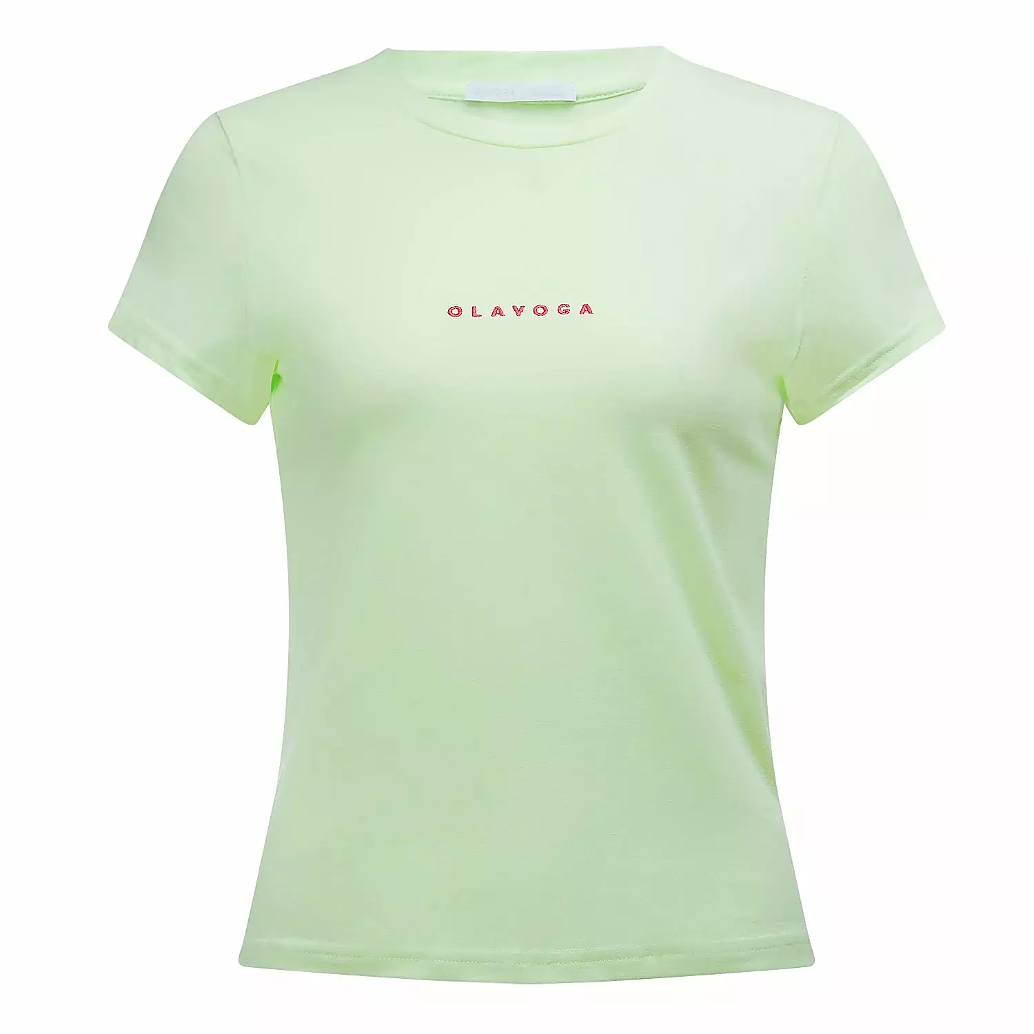 Women's classic T-shirt OLAVOGA LIVA - Lime green