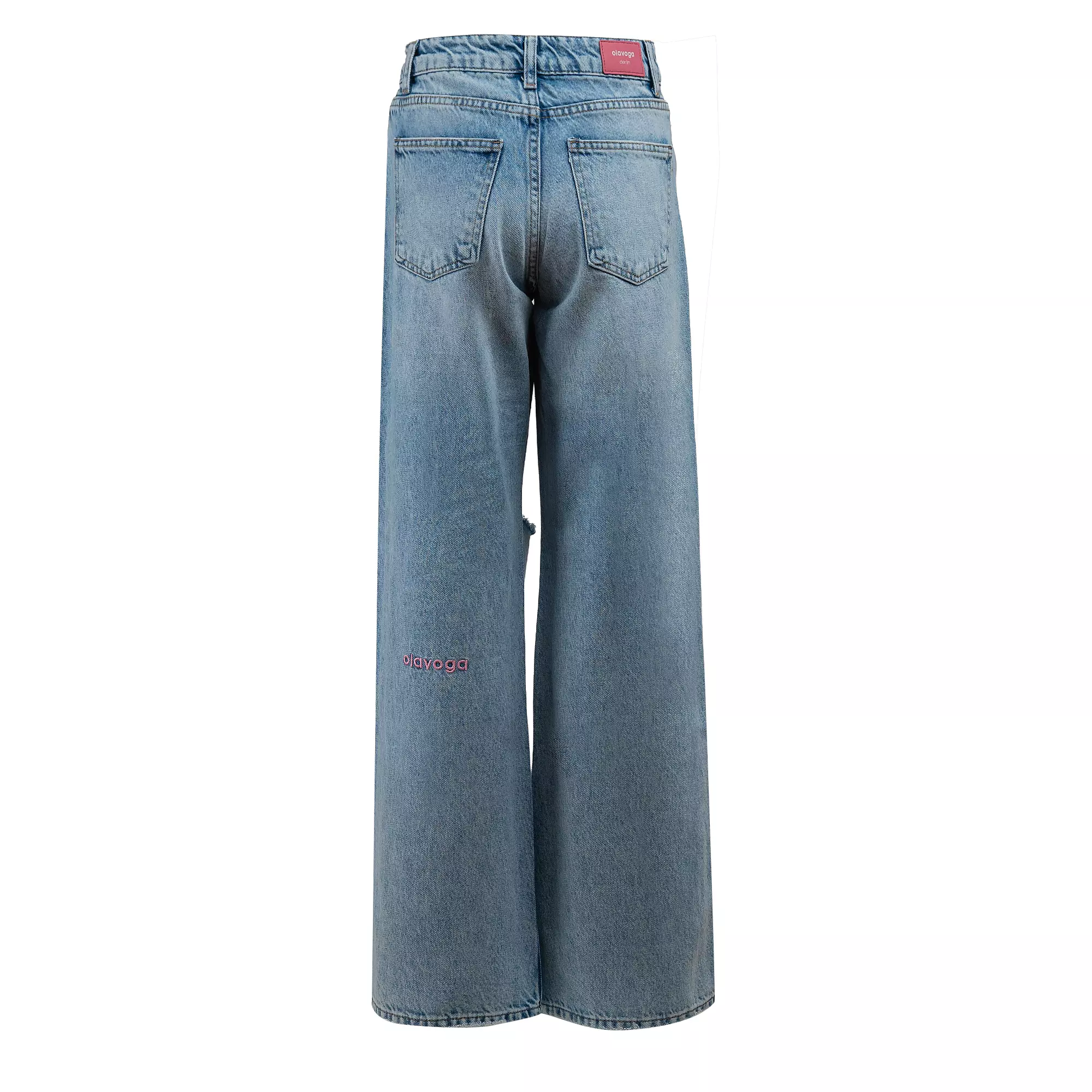 OLAVOGA CELABU women's denim trousers - Blue