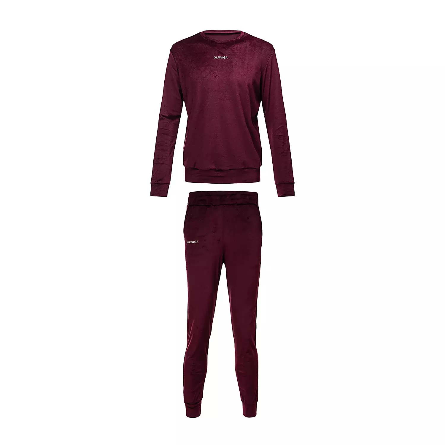 Ladies' velour set OLAVOGA VELVET ASH MEN - Maroon