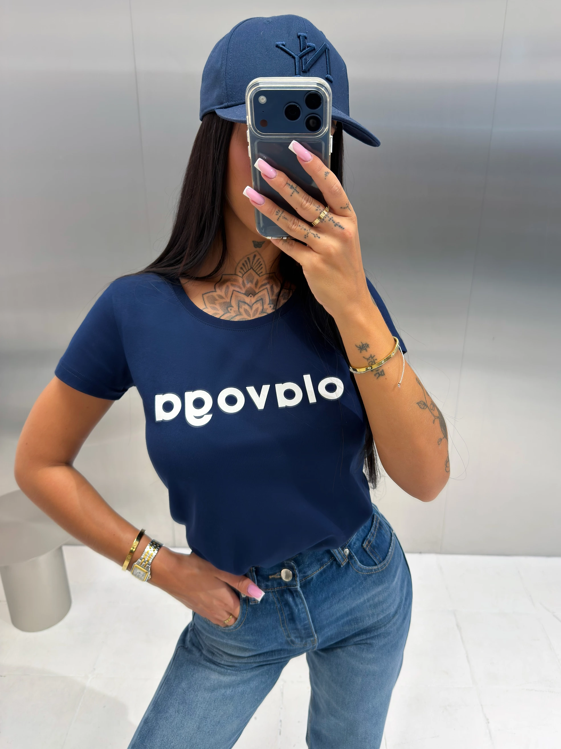 OLAVOGA Essentials: T-shirt basic EARLY - Granatowy