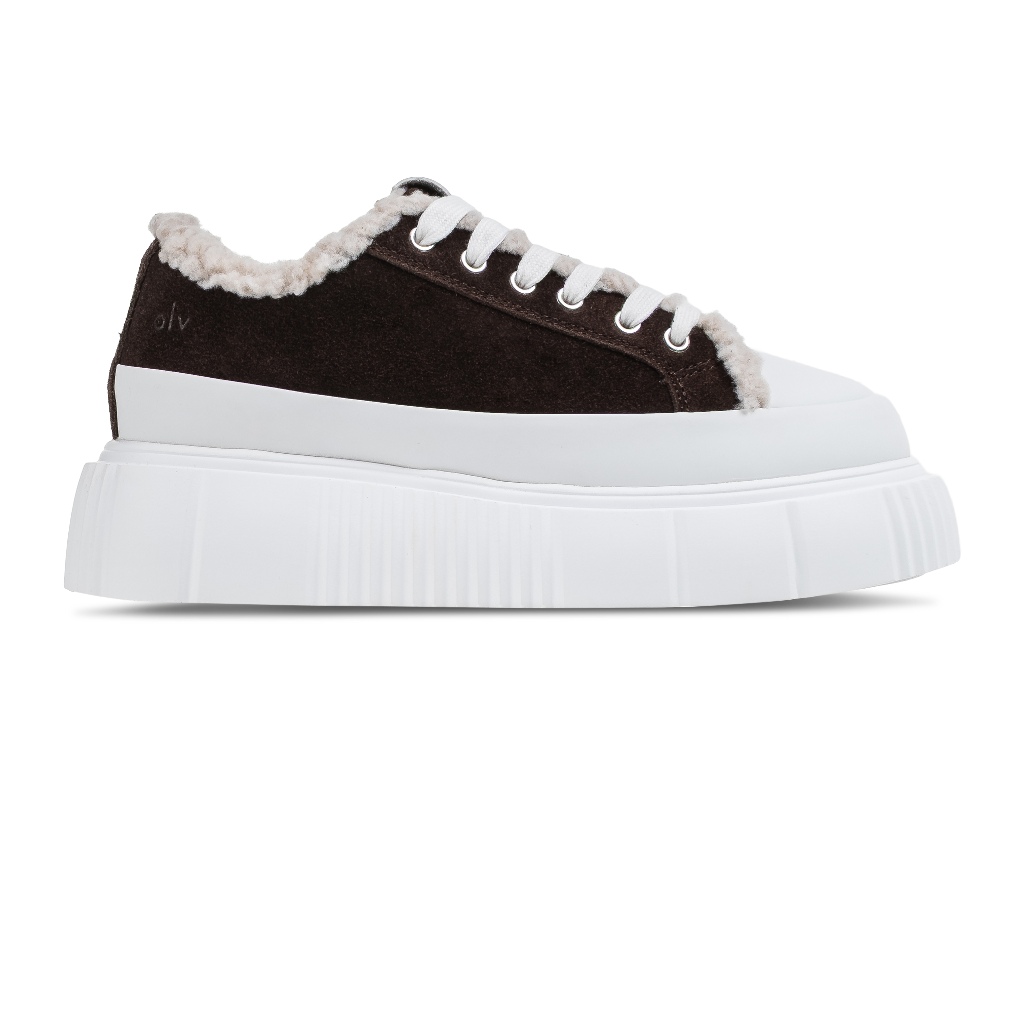 Sneakersy damskie na platformie OLAVOGA LULL Brąz – zdjęcie produktu