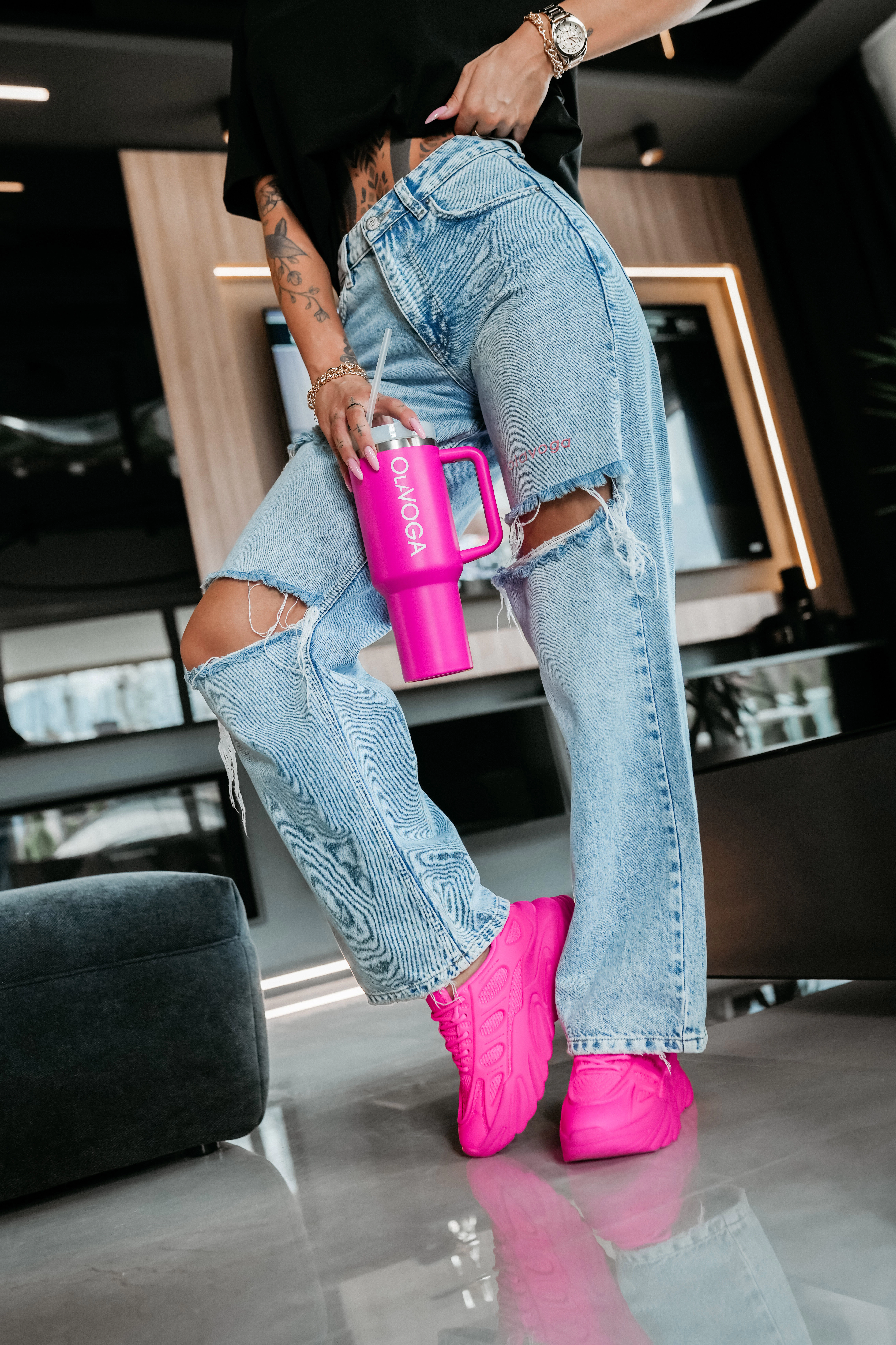 OLAVOGA BOTTLIX thermal mug - Fuchsia