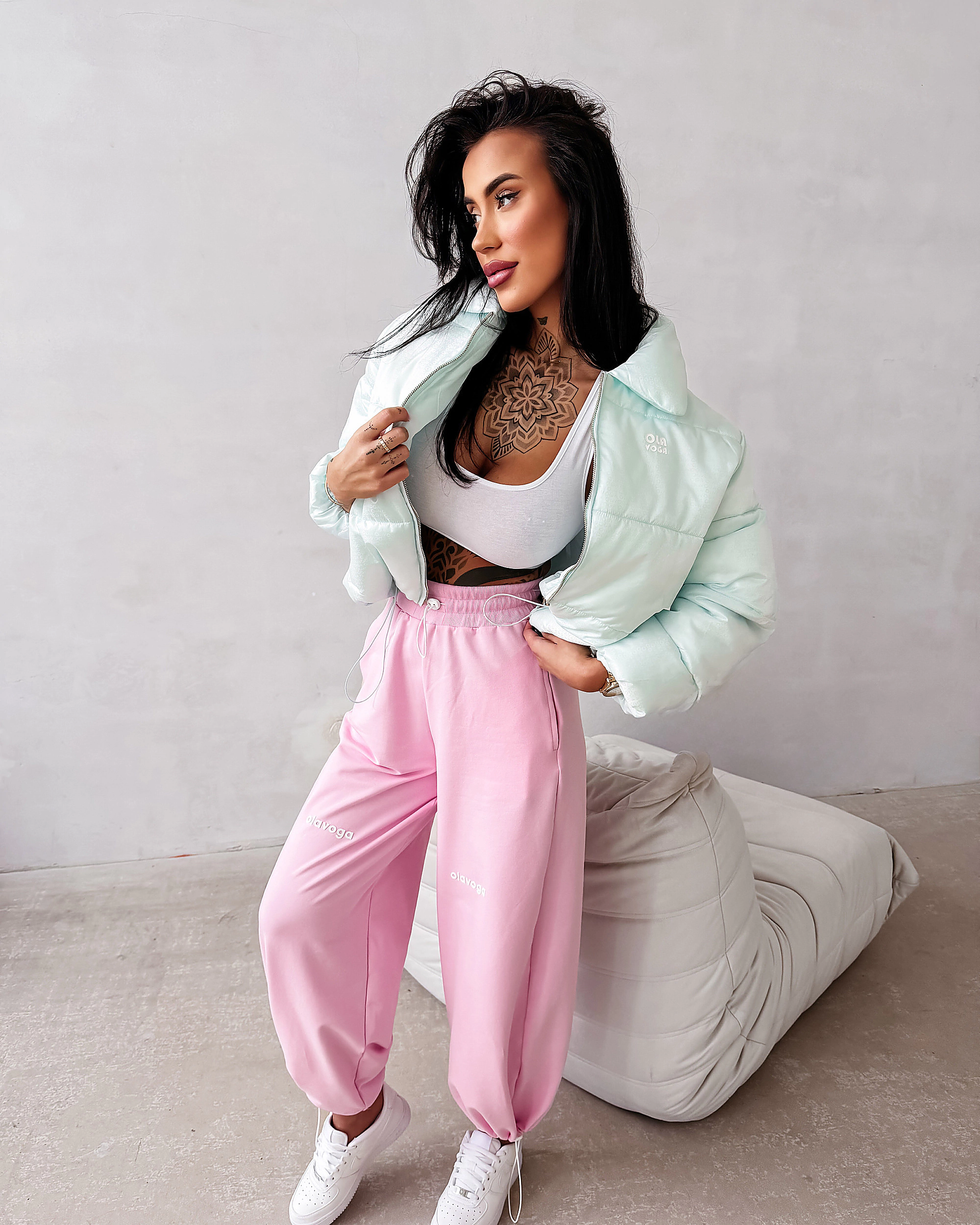 OLAVOGA NEST Damen verstellbare Jogginghose - Pink