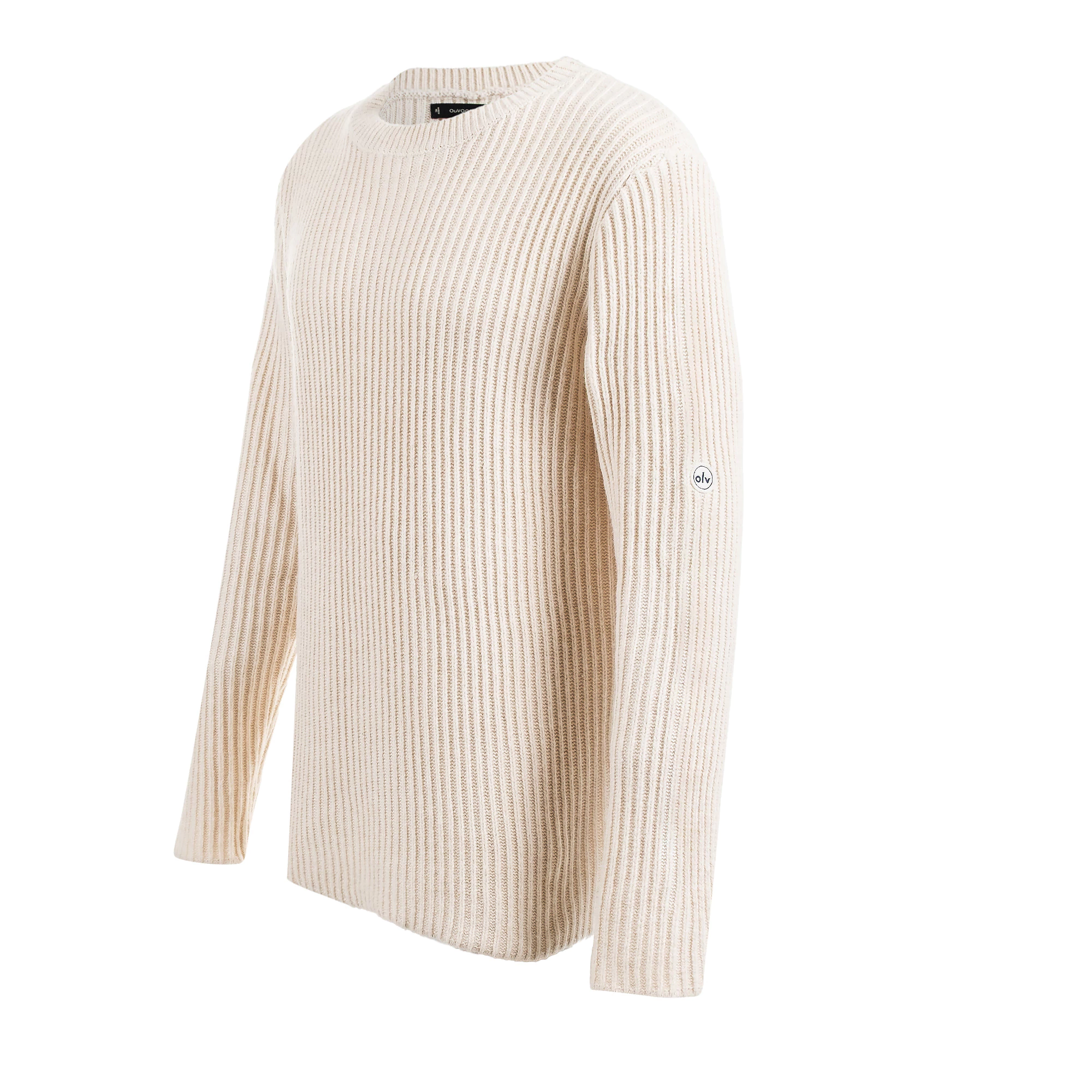 OLAVOGA Men SASIO men’s ribbed jumper – Écru