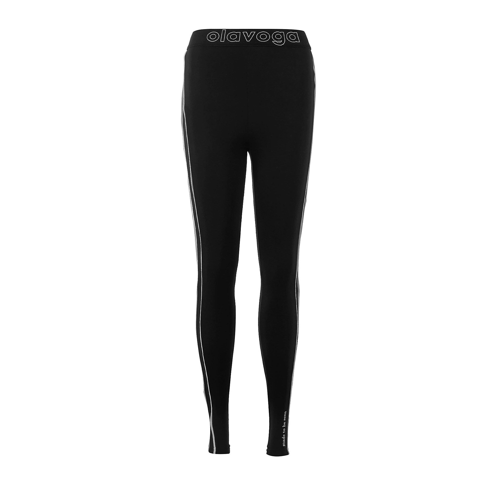 Damen Leggings mit Streifen OLAVOGA SOFIA - Schwarz