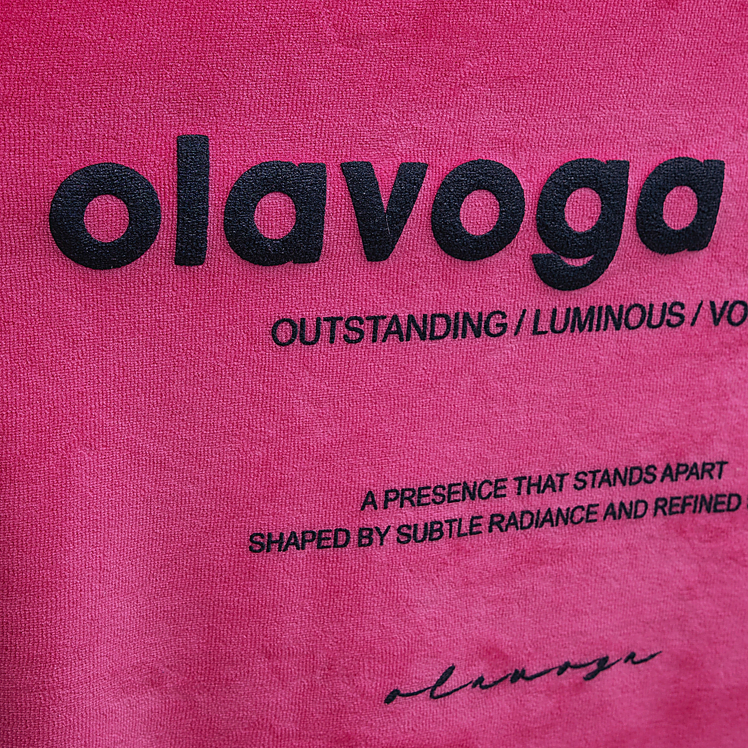 Ladies' velour sweatshirt OLAVOGA VELVORA - Fuchsia