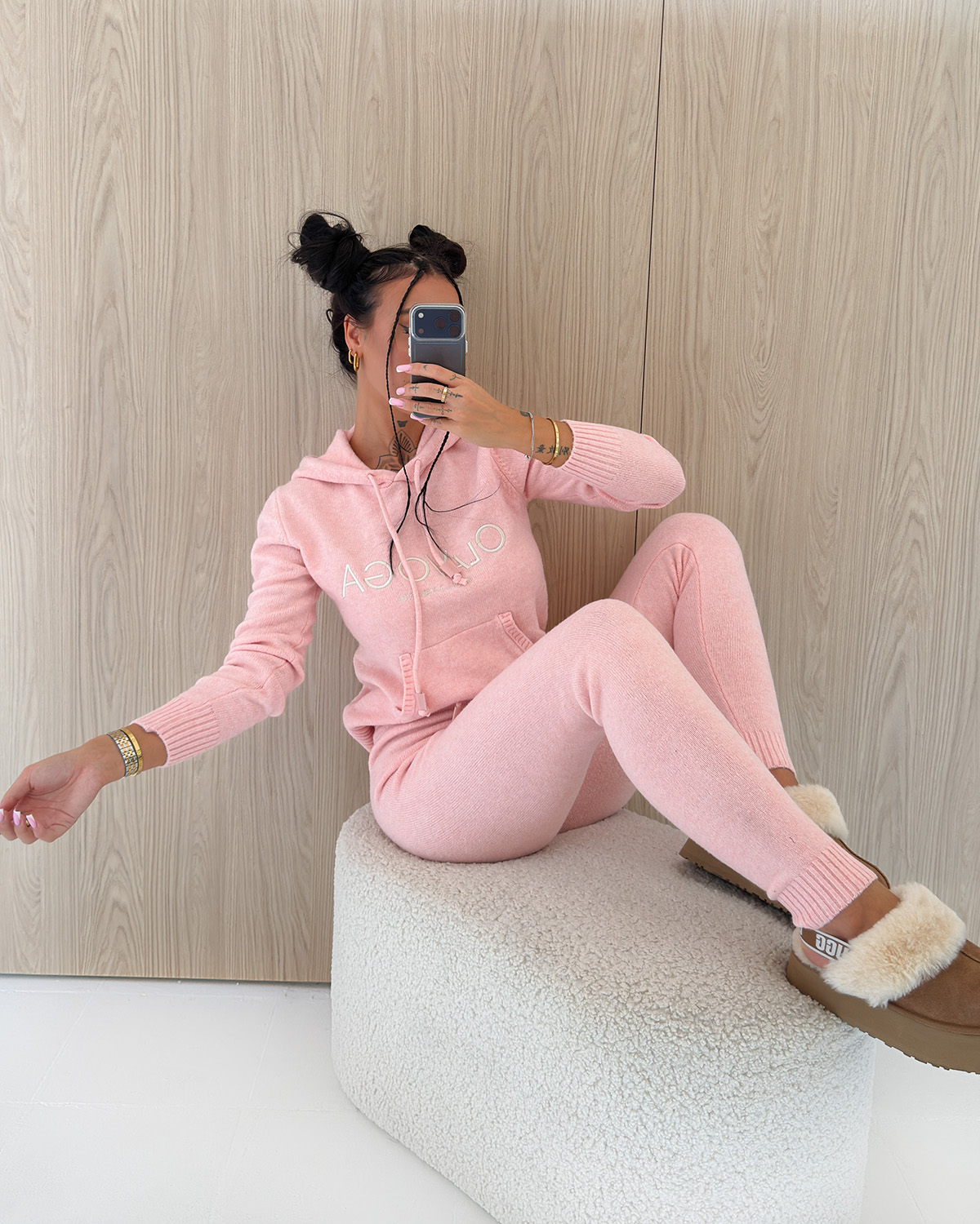 OLAVOGA SUNZOIST women’s knitted set – Pink