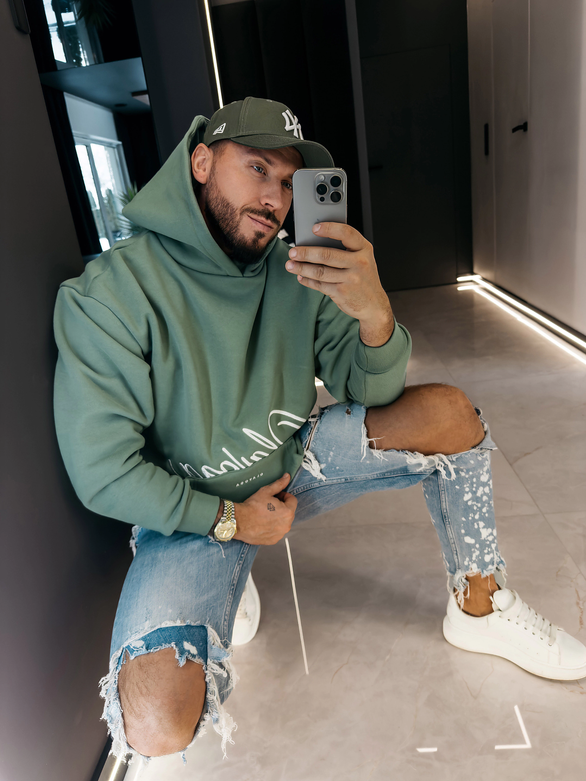 Bluza męska OLAVOGA Men GROUND - Zielony