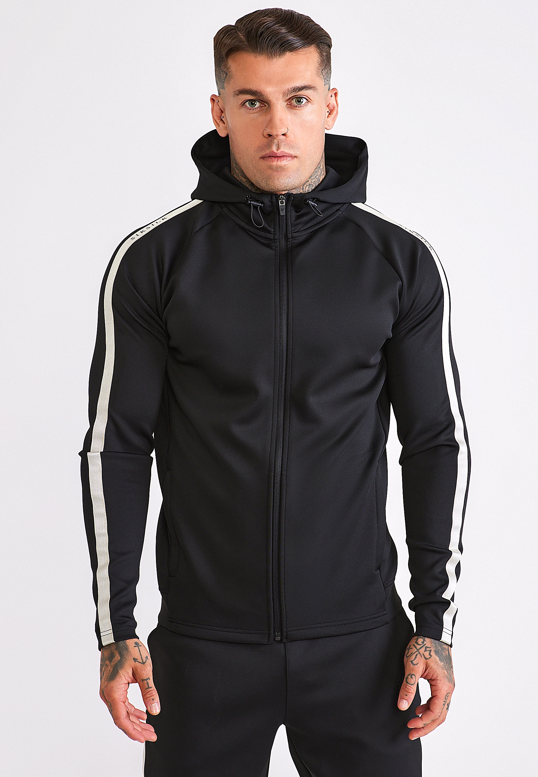 Komplet męski dresowy SIKSILK 29413 - Czarny