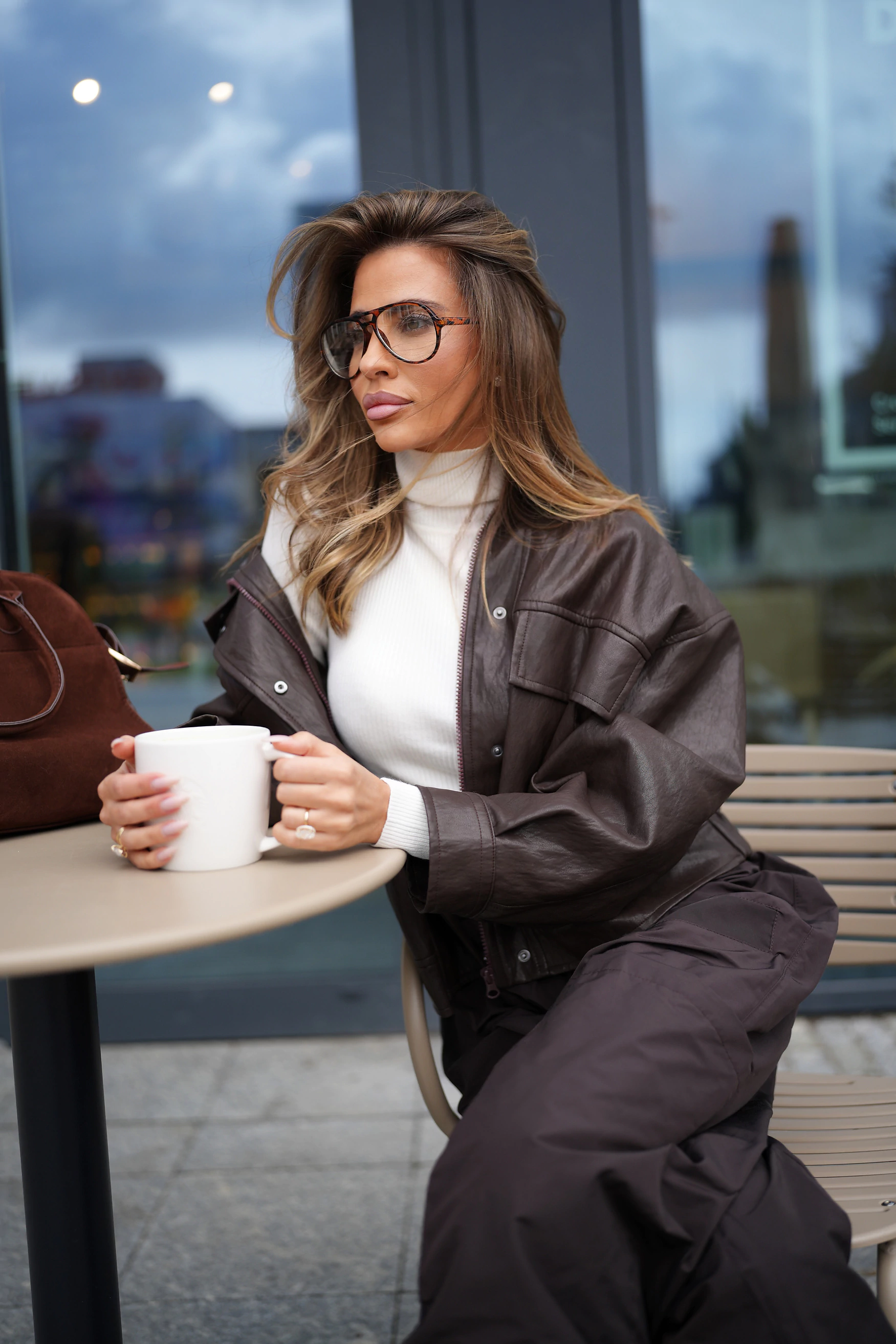 OLAVOGA BLEMENDO turtleneck top – Ecru